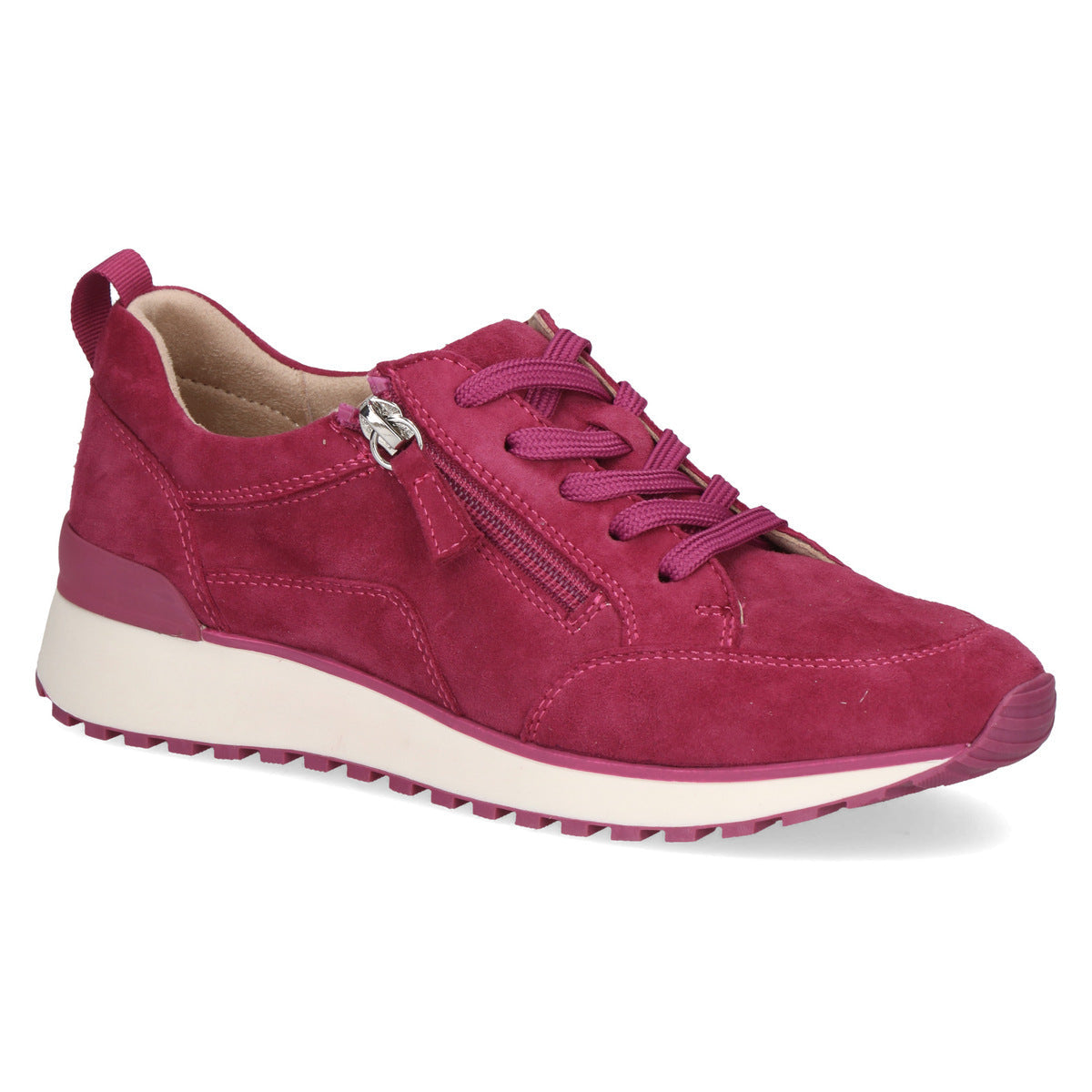 Fuchsia Suede Sneakers