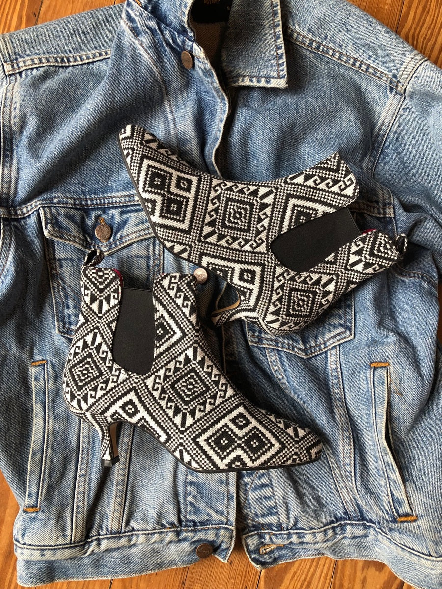 Mosaic Pattern Pixie Boots - LAST PAIR!