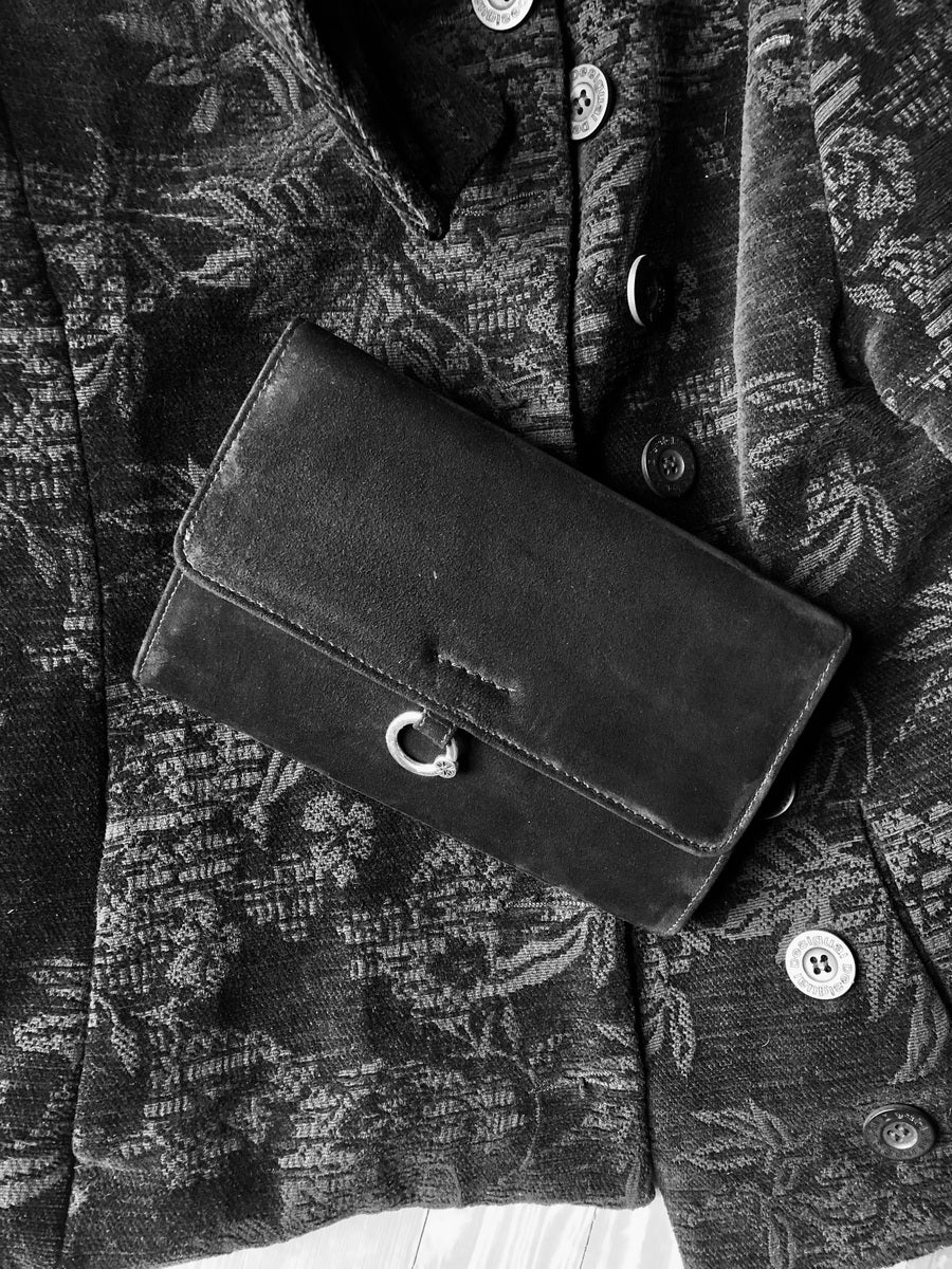 Classic Black Suede Slingback