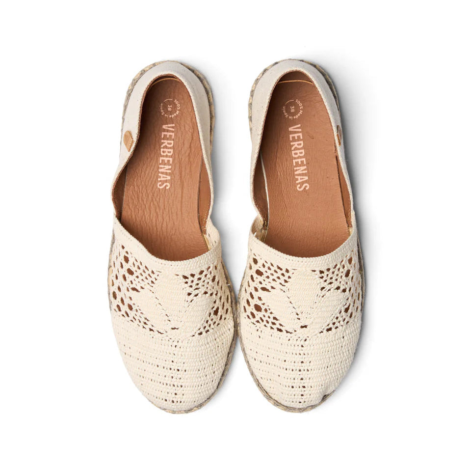 Cruz Vanilla Crochet Slip-On Espadrilles