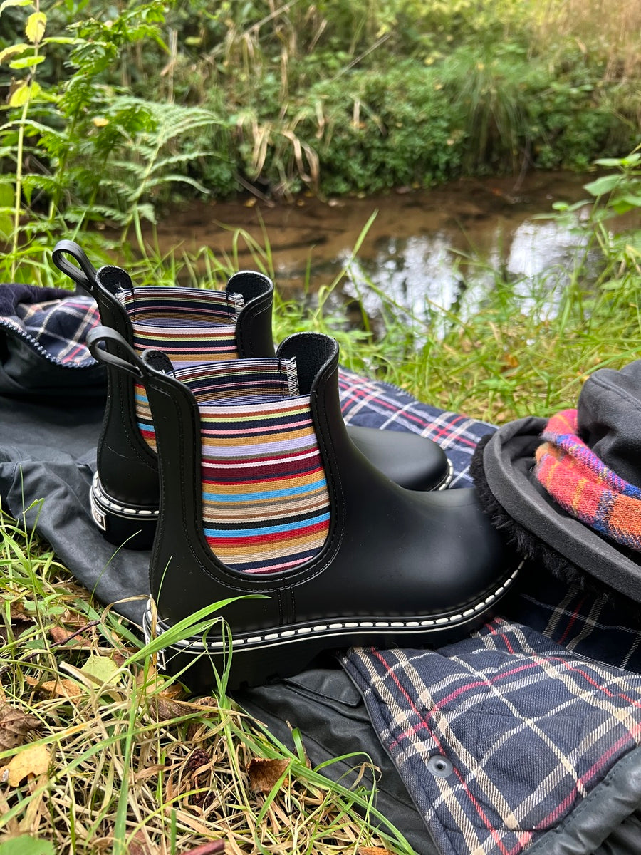 Waterboots! Navy Stripe