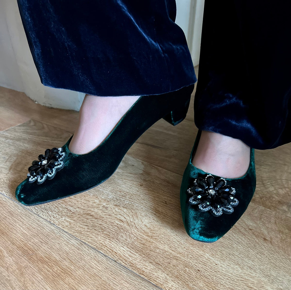 Green Opera Court Shoes
