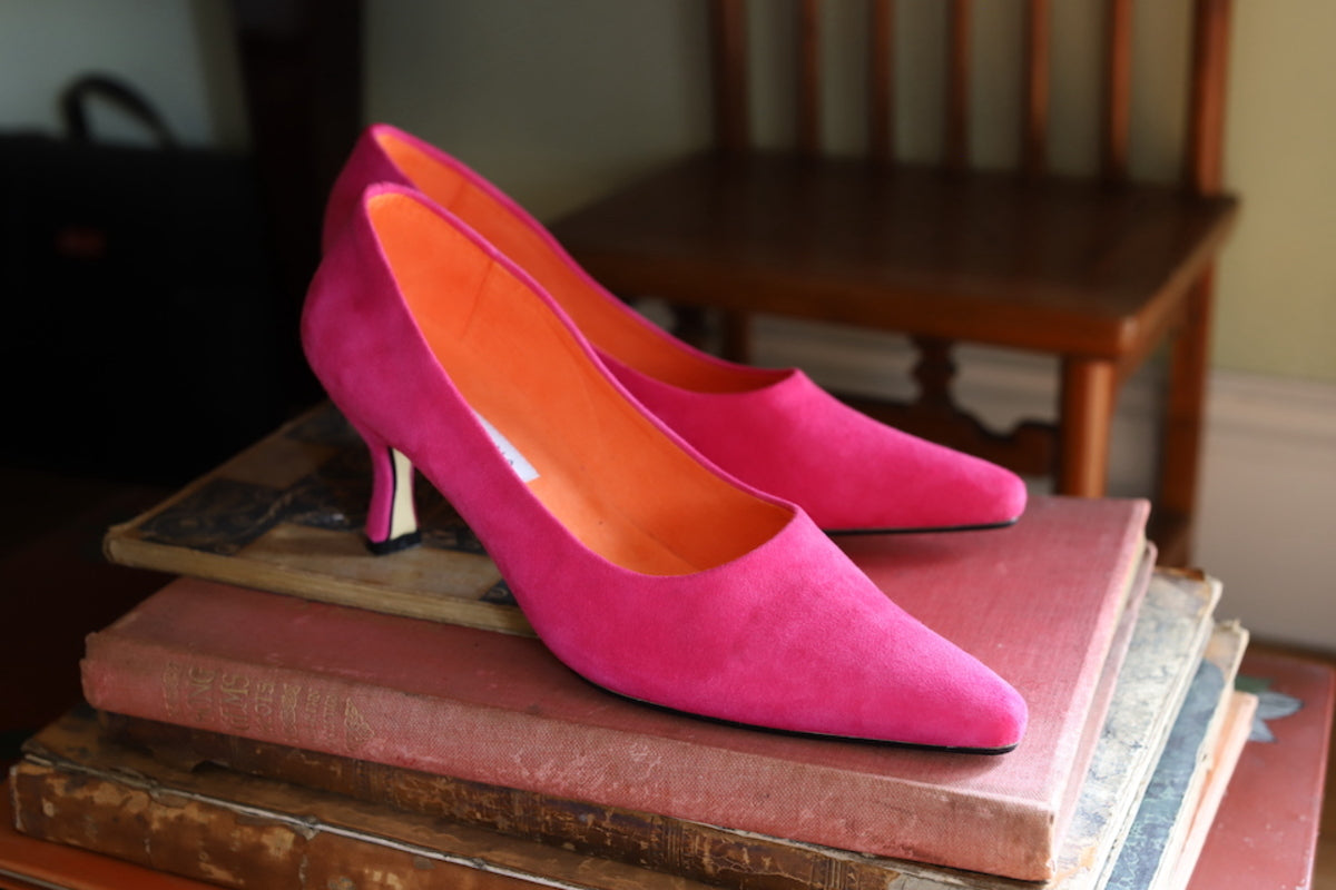 Sabine Pink Suede Courts