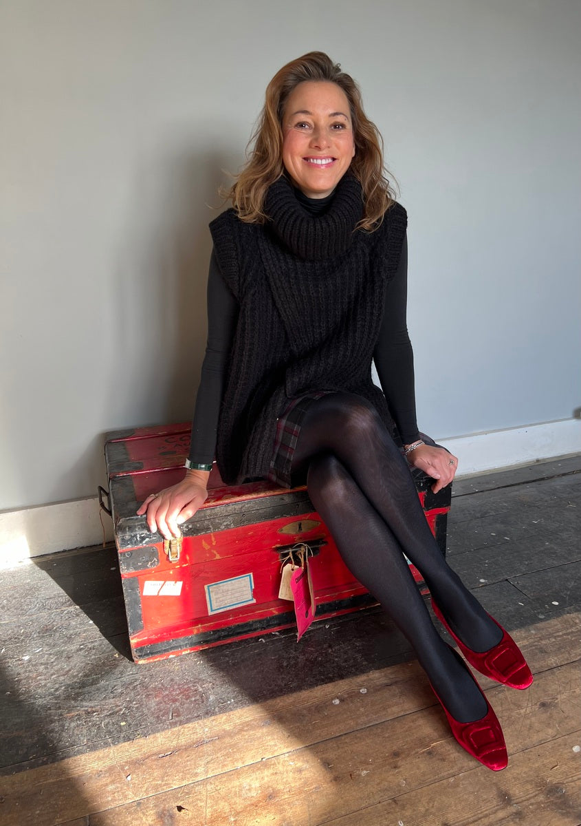 Red Velvet Court Shoes