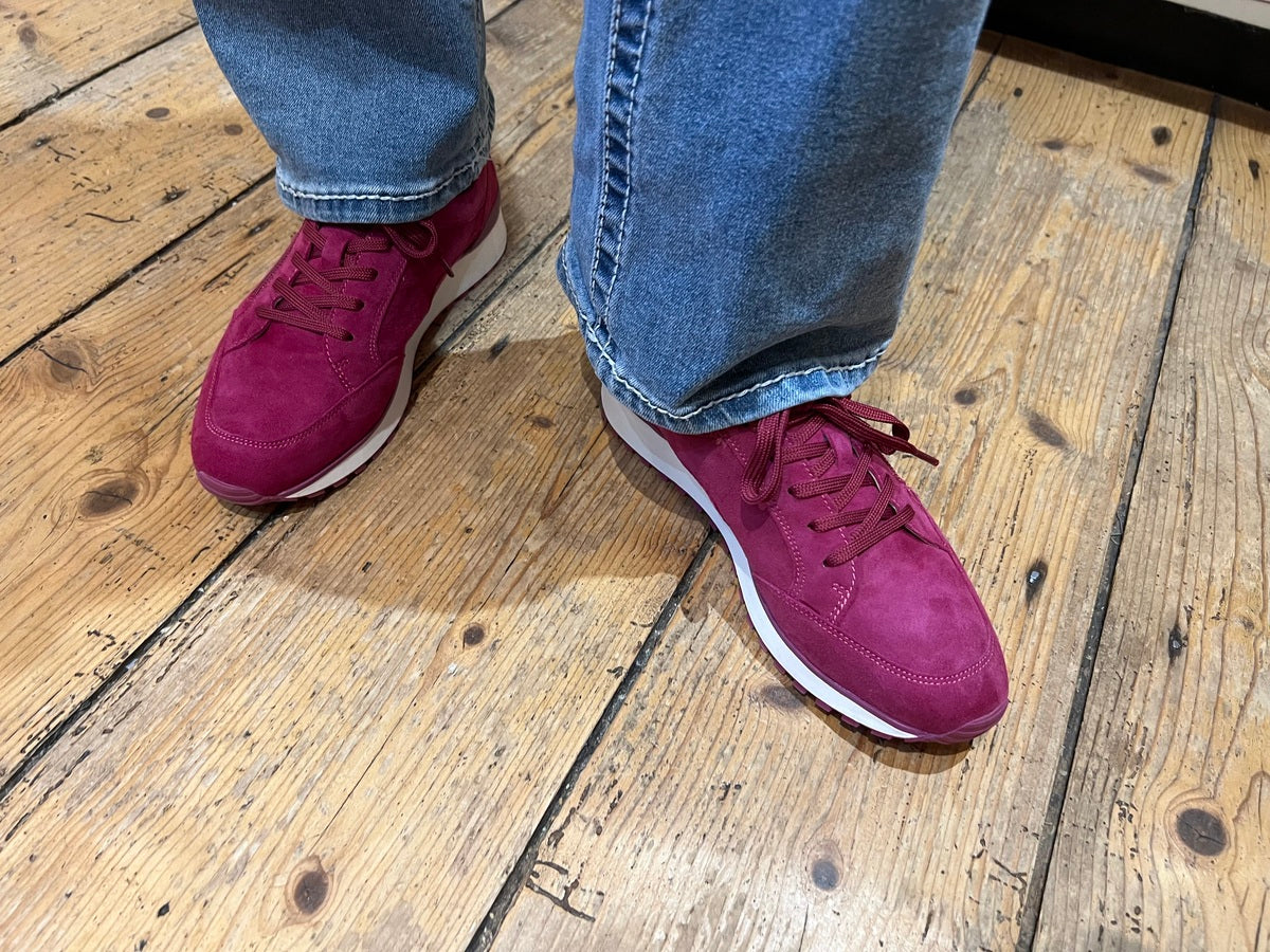 Fuchsia Suede Sneakers