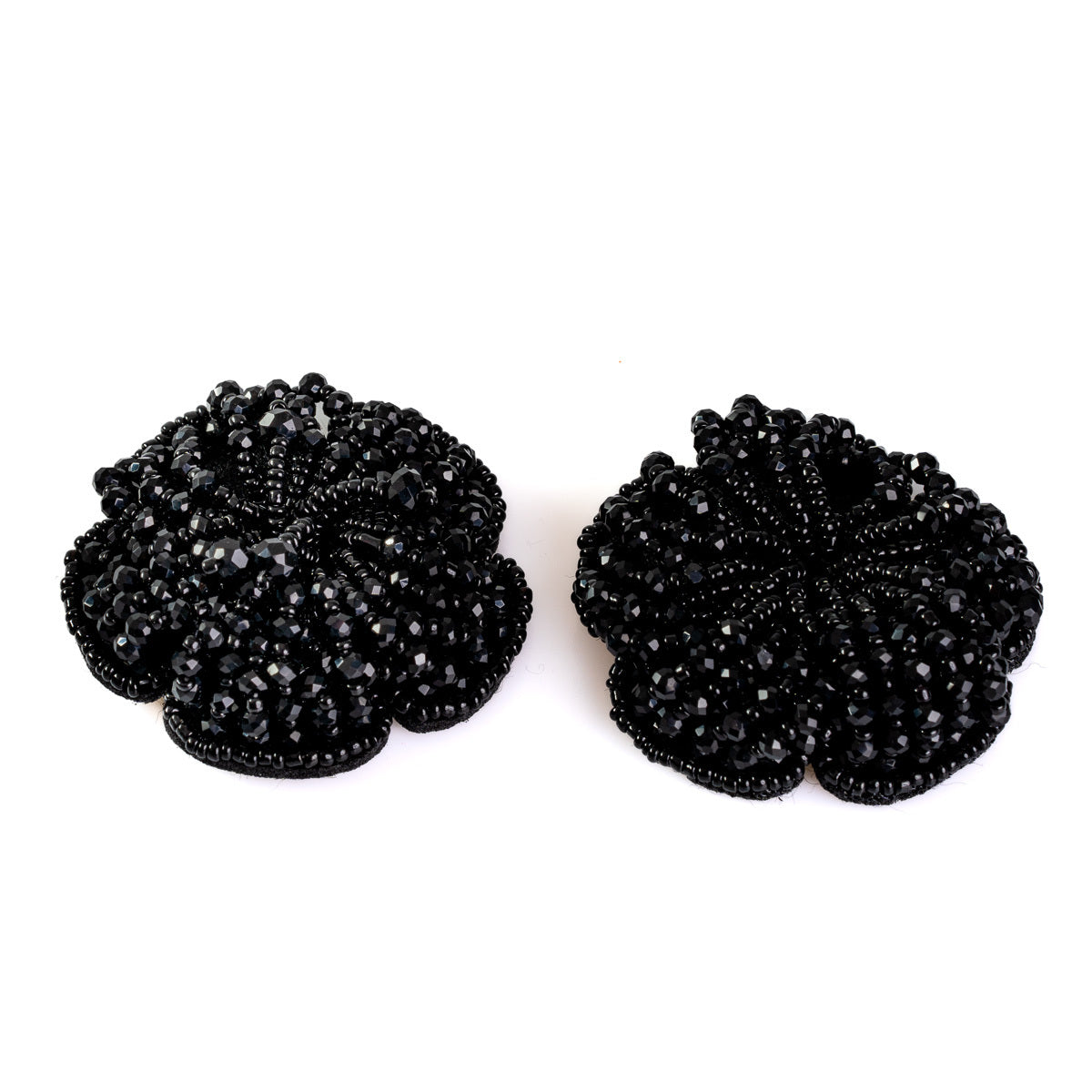 Black Beaded Flowers