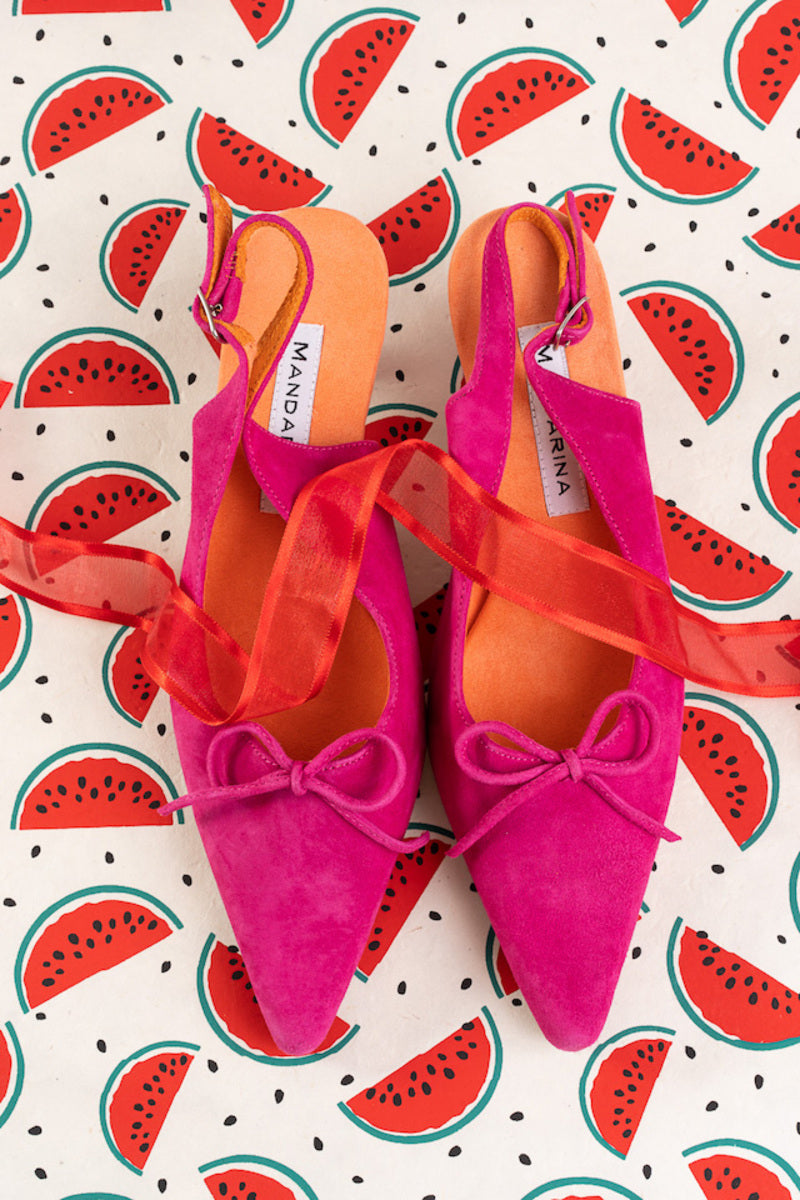 Paris Slingbacks / Hot pink