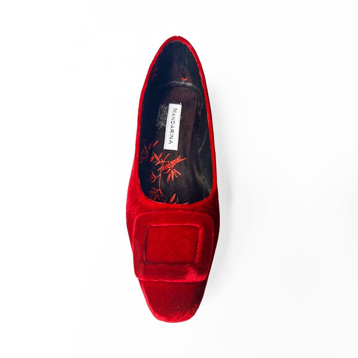 Red Velvet Court Shoes