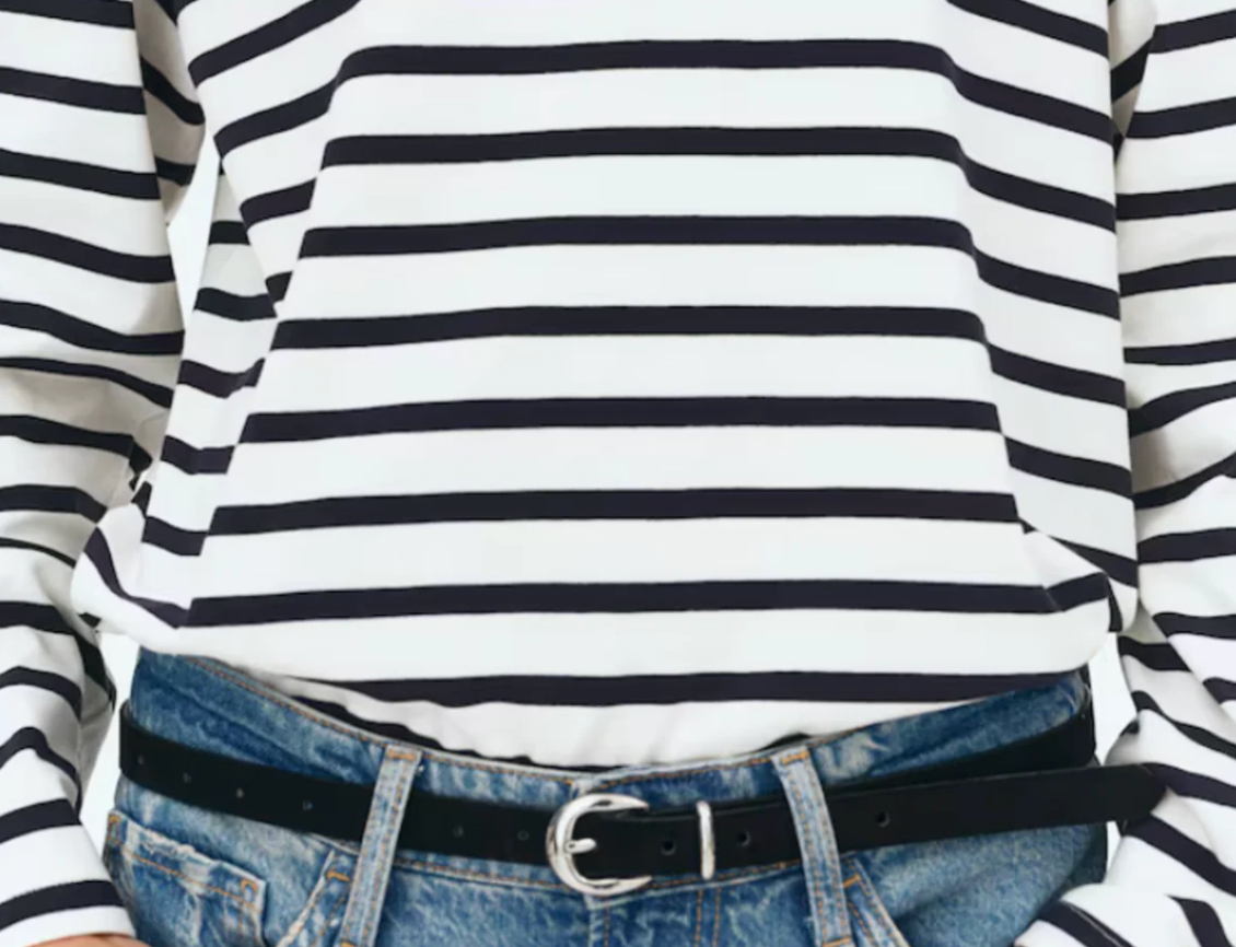 Navy & White Leather Sneakers