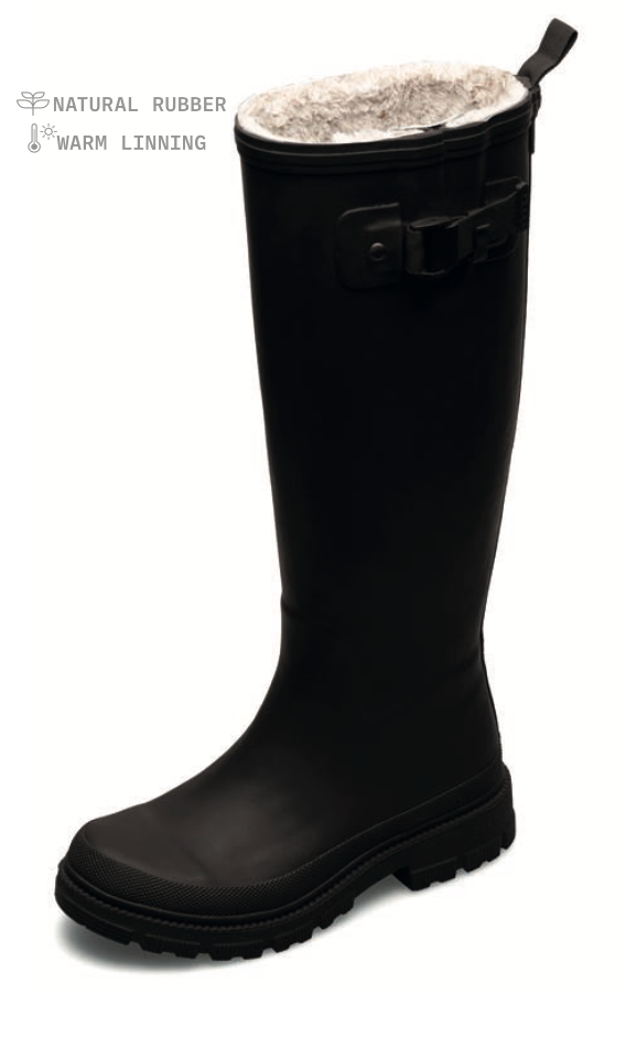 Sherpa Fur Lined Long Welly Boots