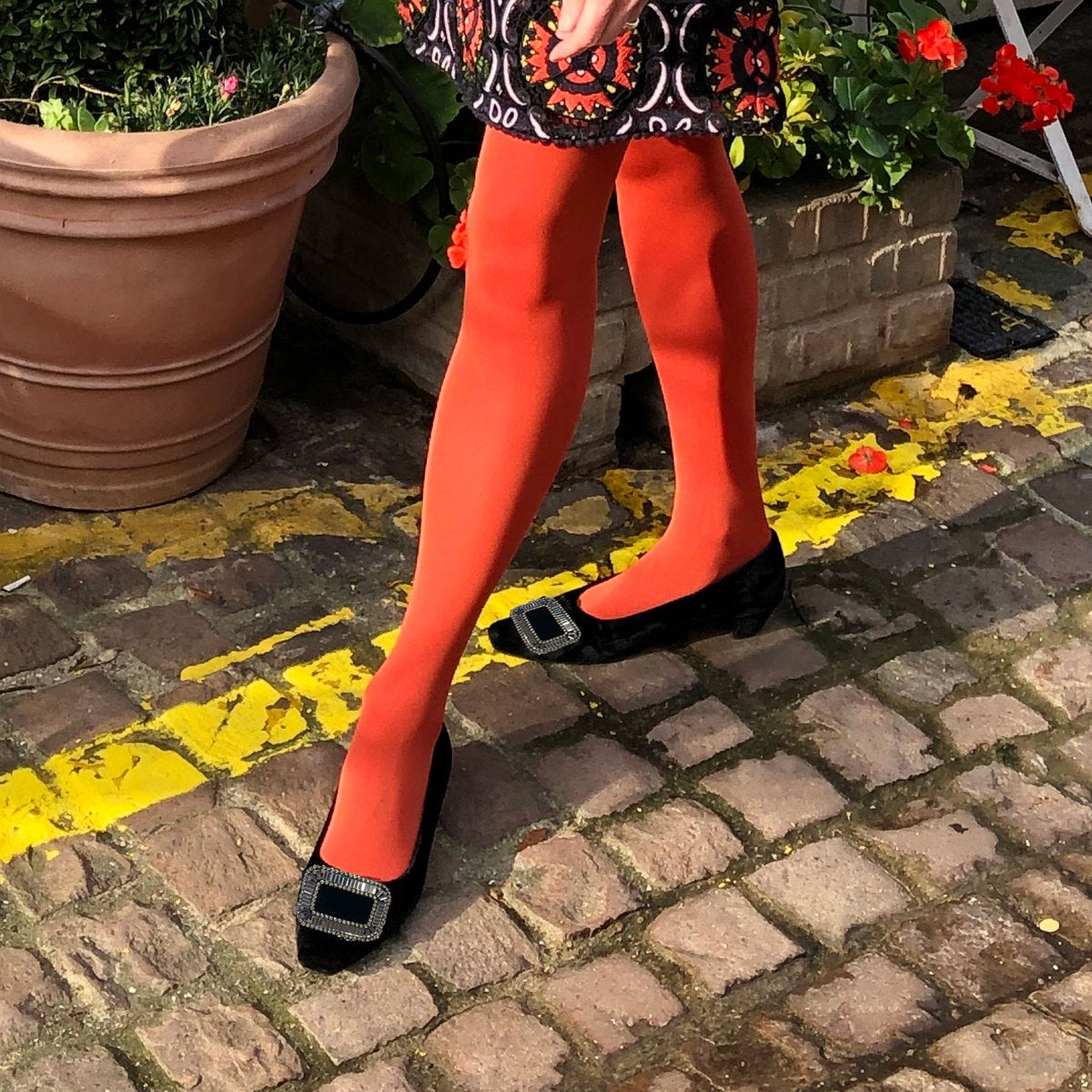 Black Diamanté Court Shoes