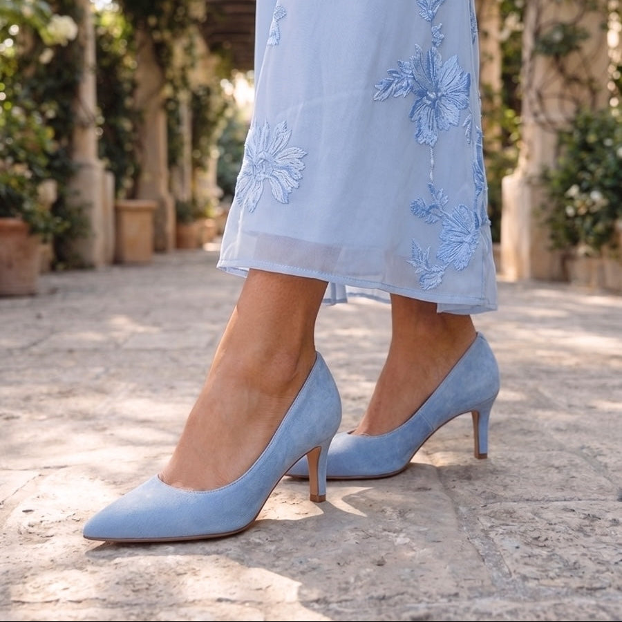 Classic Pale Blue Court Shoes