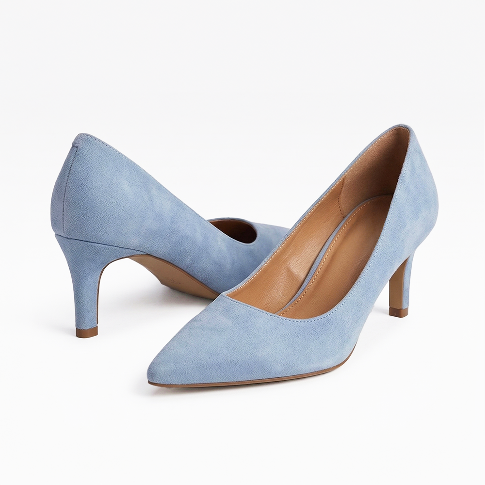 Classic Pale Blue Court Shoes