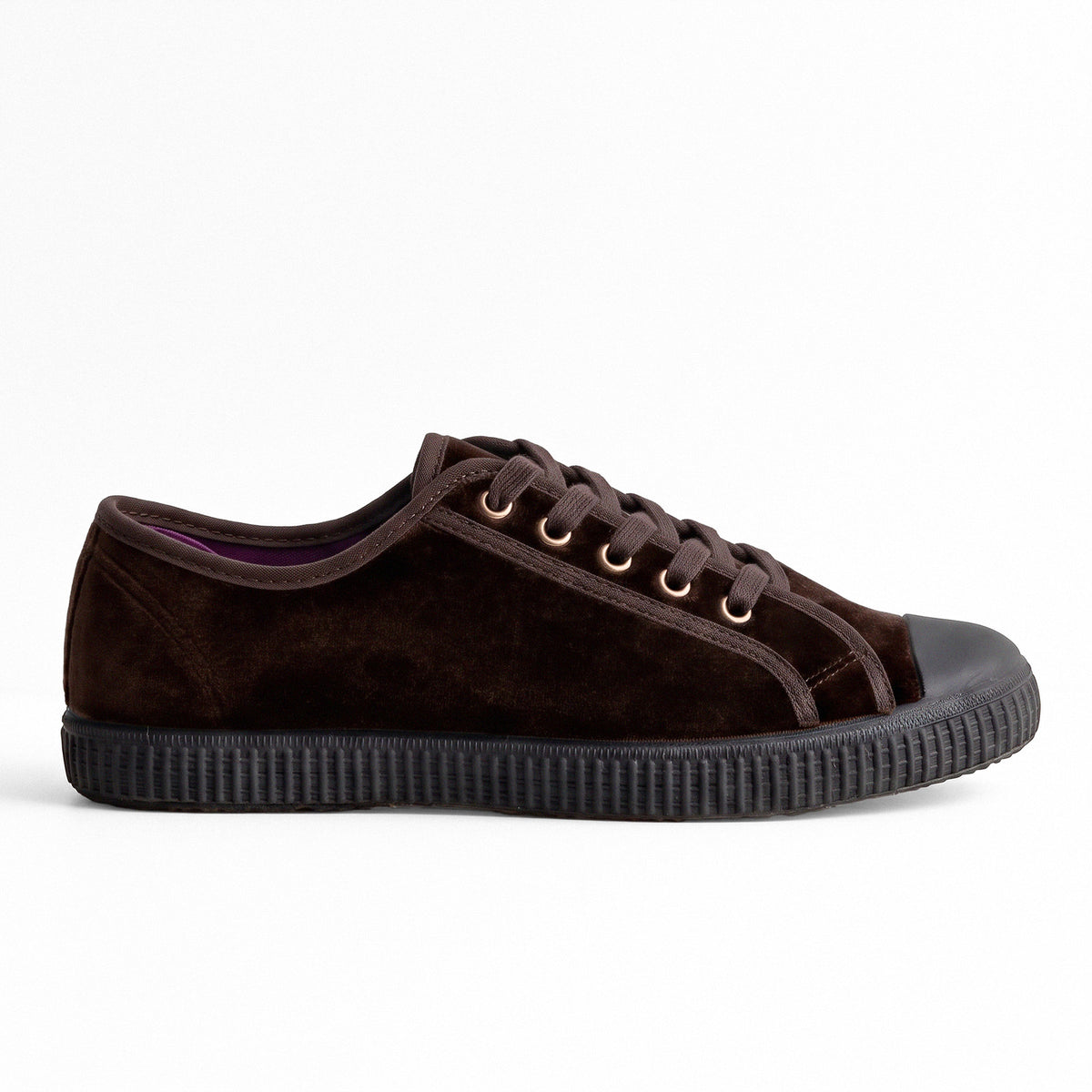 Flossie Velvet Sneakers / Chocolate Brown