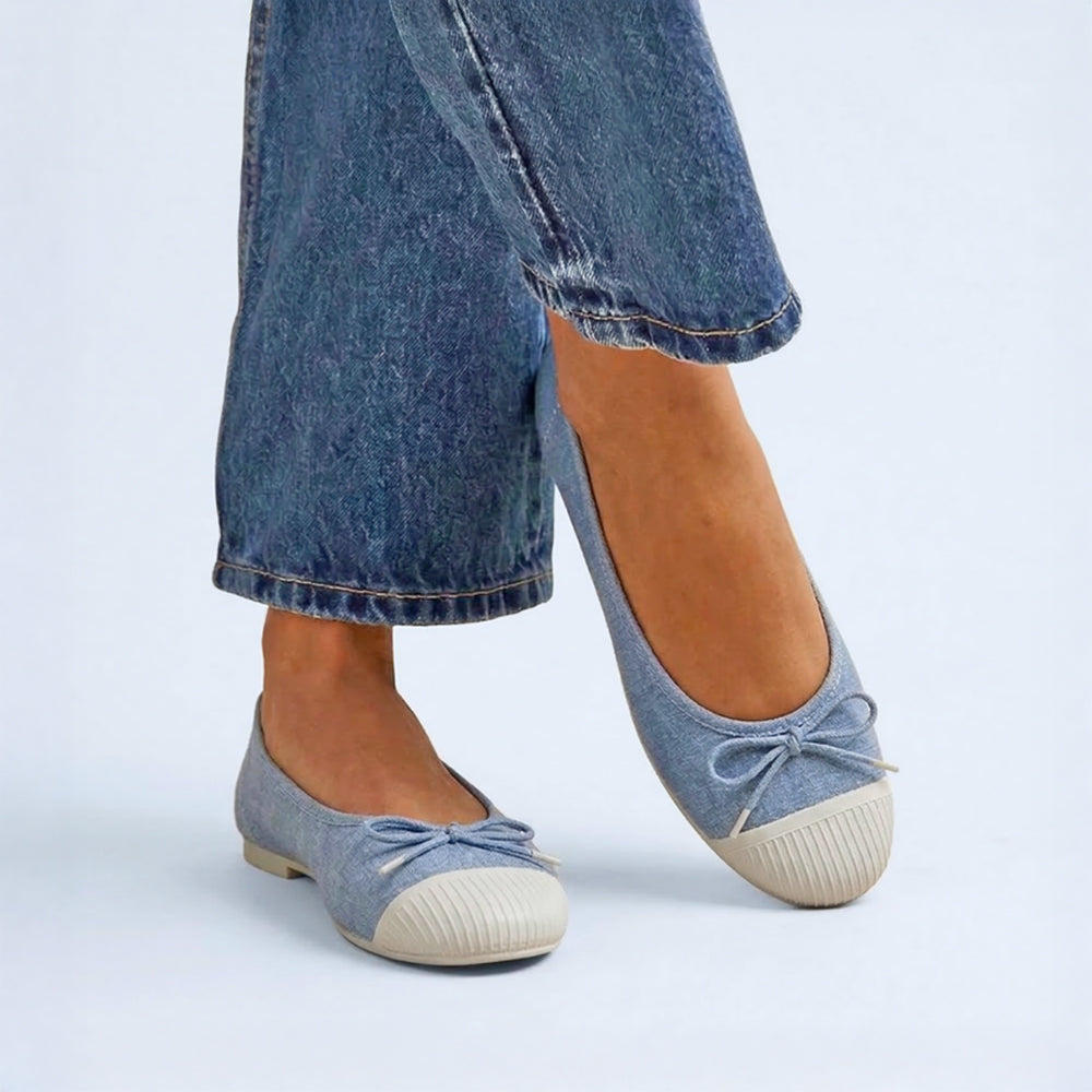 Canvas Ballet Flats / Cornflower
