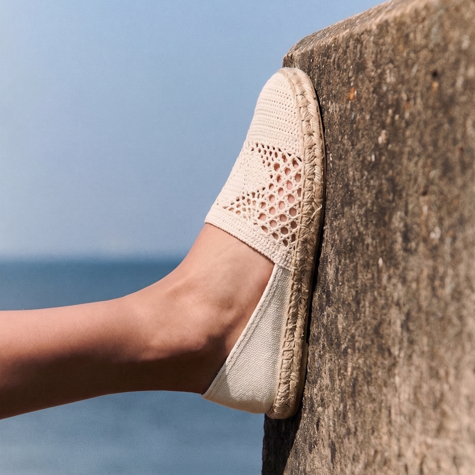 Cruz Vanilla Crochet Slip-On Espadrilles