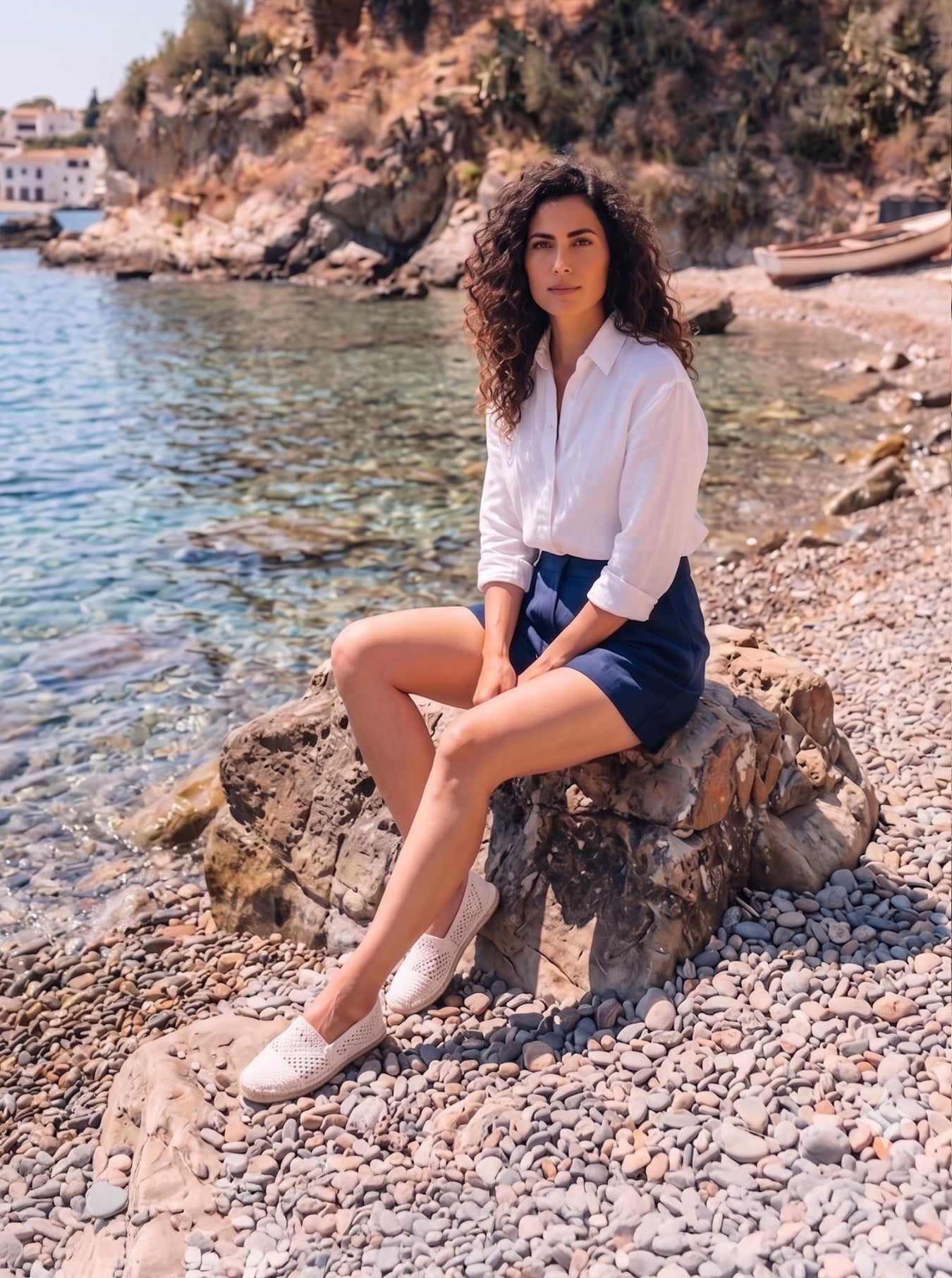 Cruz Vanilla Crochet Slip-On Espadrilles