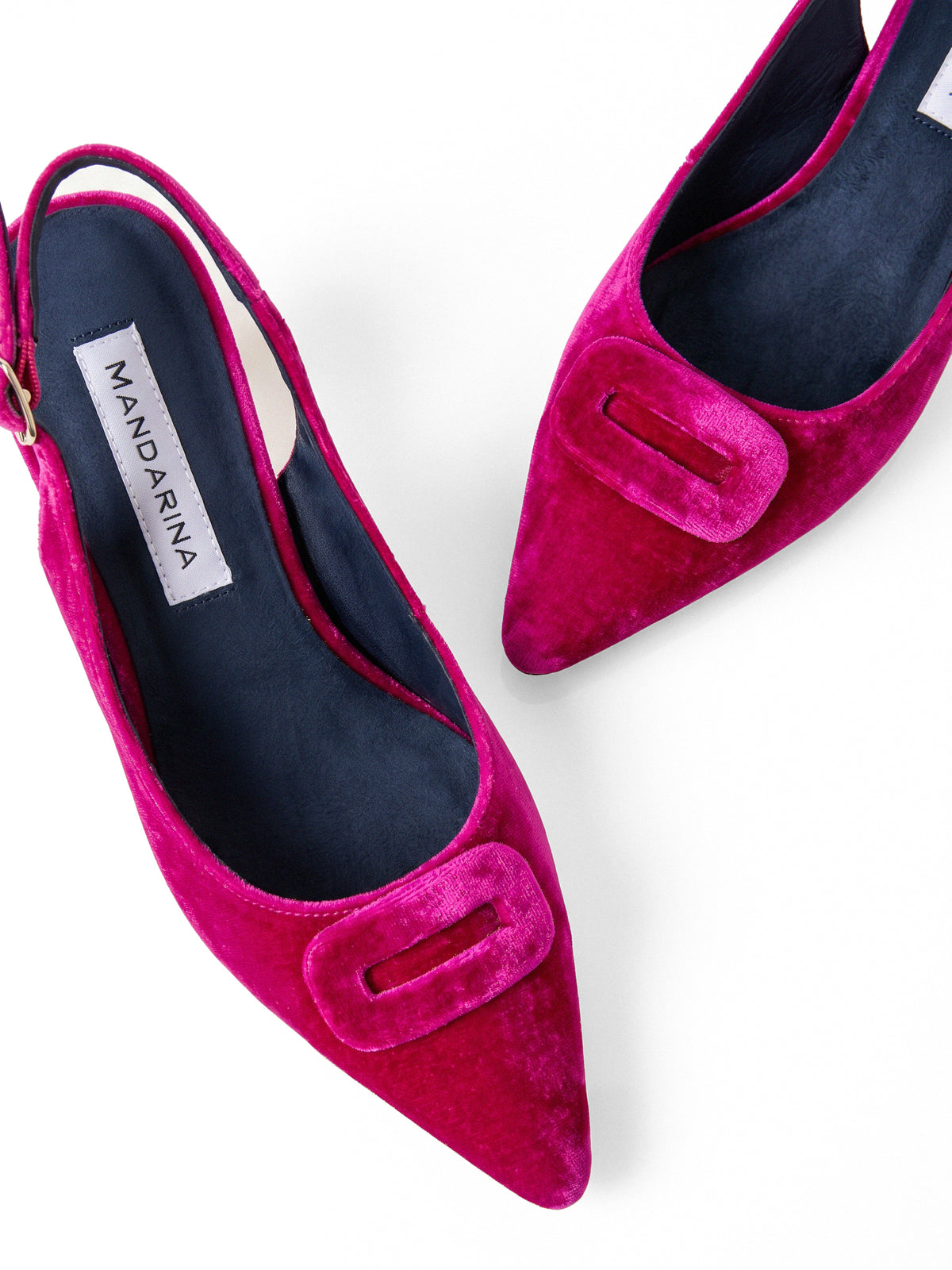 Fuchsia Velvet Kitten Heels