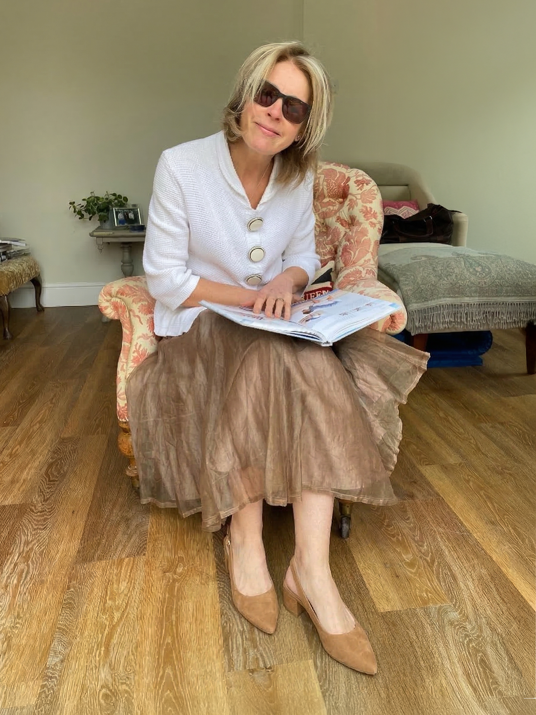 Georgie Slingback Sandals / Nude