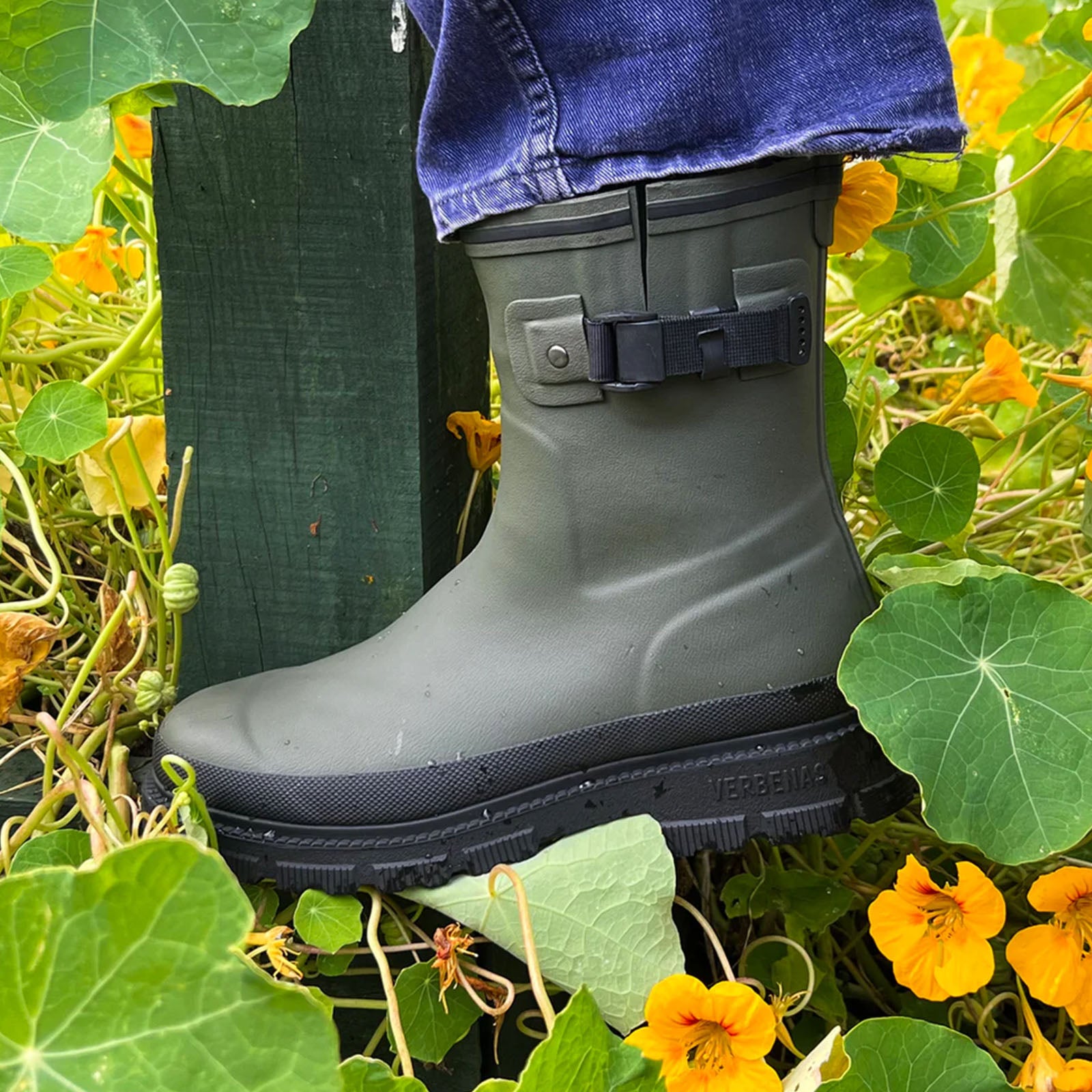 Khaki Fur Welly Boots