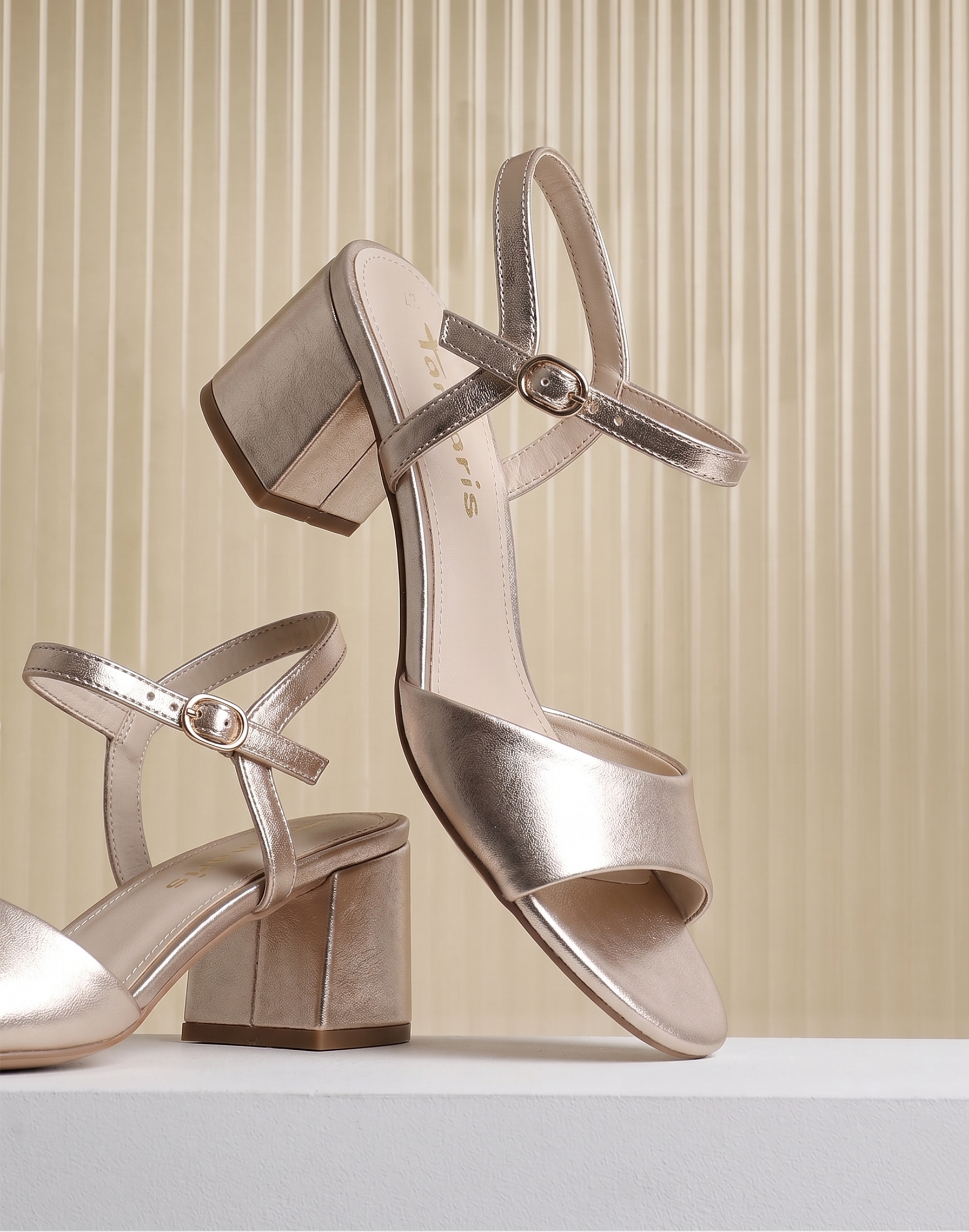 Metallic Strappy Sandals