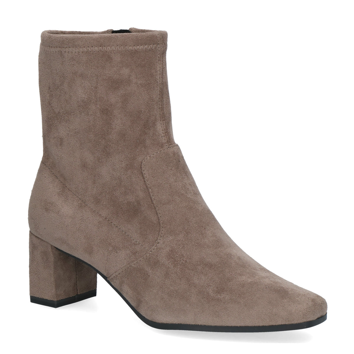 Klara Stretch Suede Ankle Boots / Mushroom