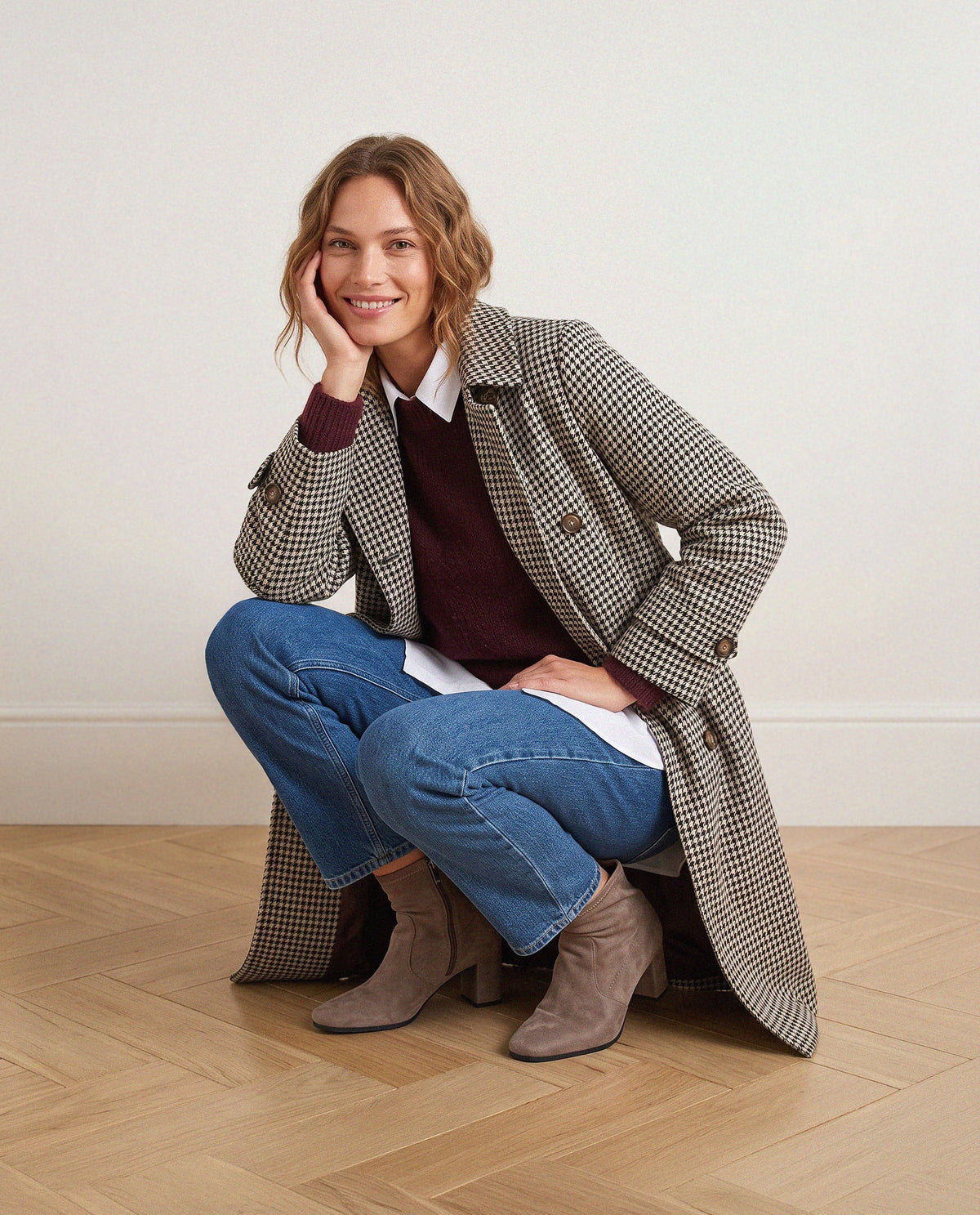 Klara Stretch Suede Ankle Boots / Mushroom