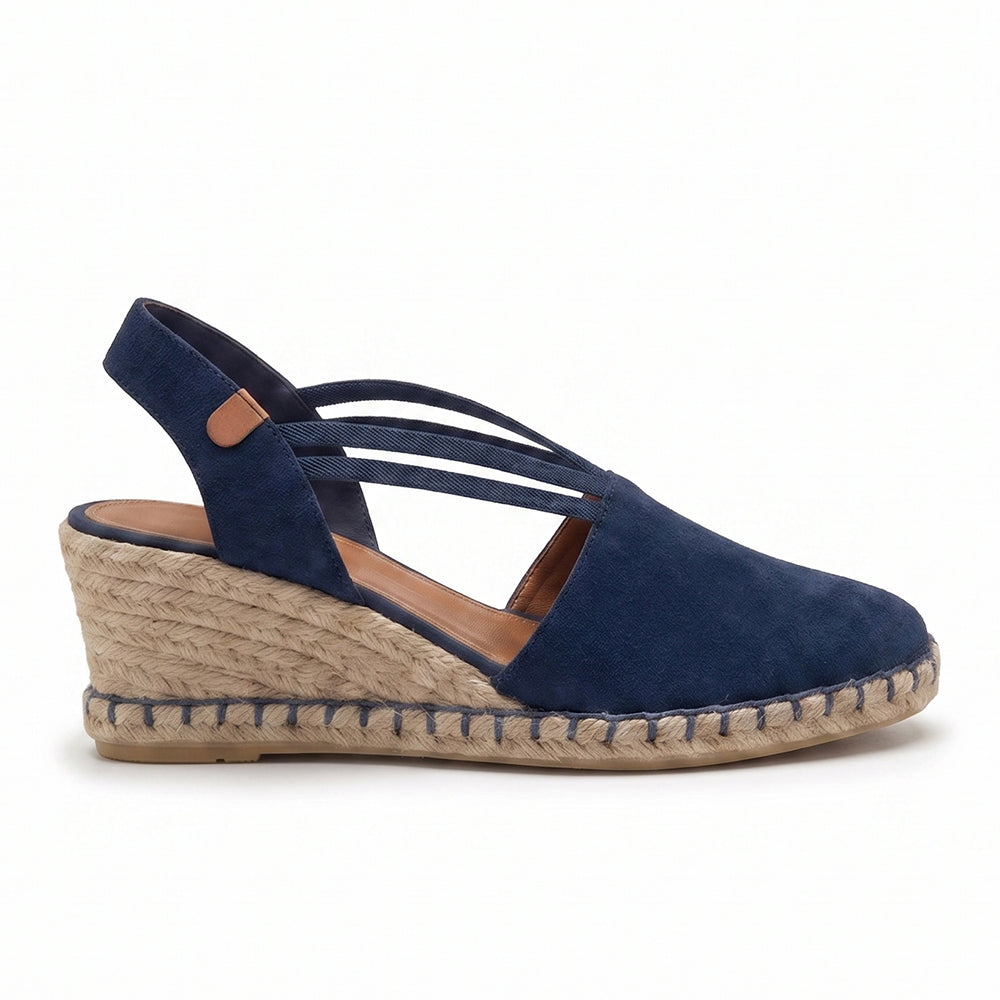 Malaga Wedge Espadrilles / Navy