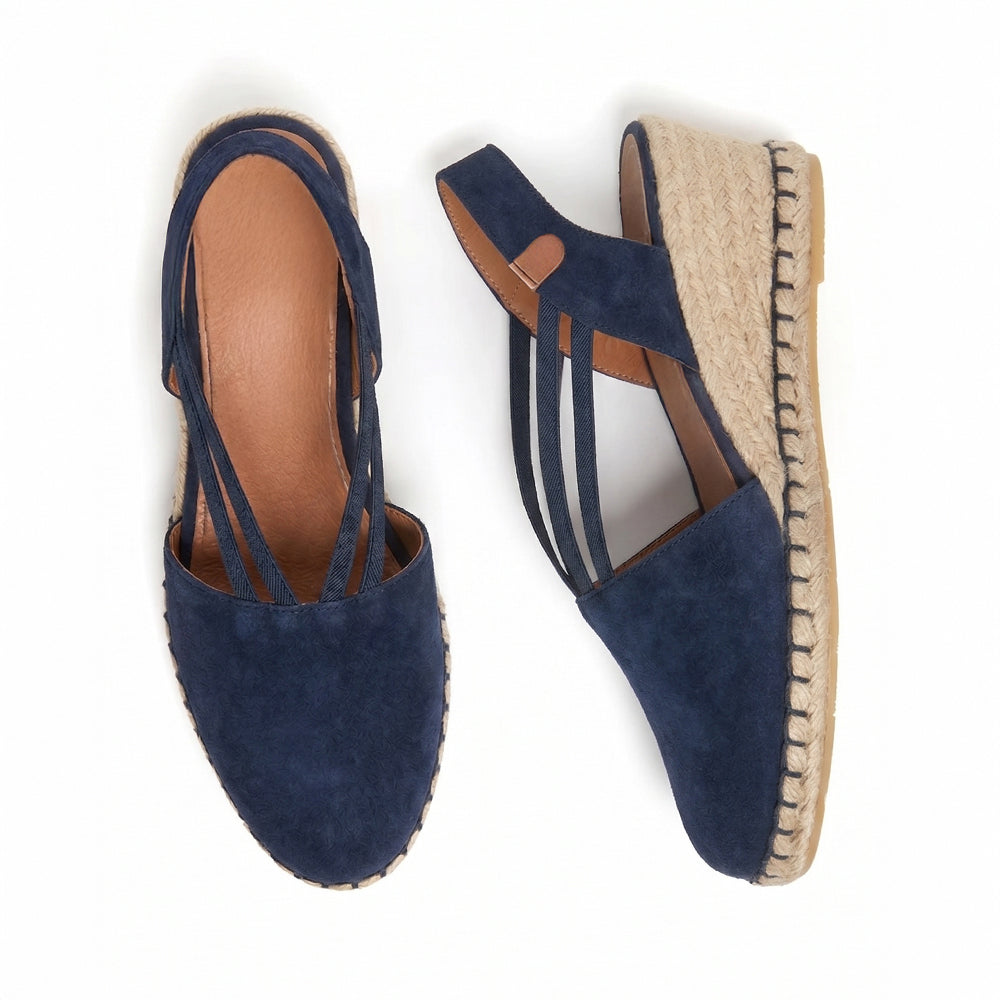 Malaga Wedge Espadrilles / Navy