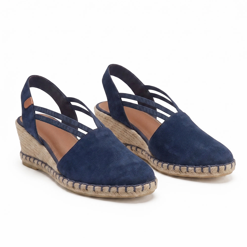 Malaga Wedge Espadrilles / Navy