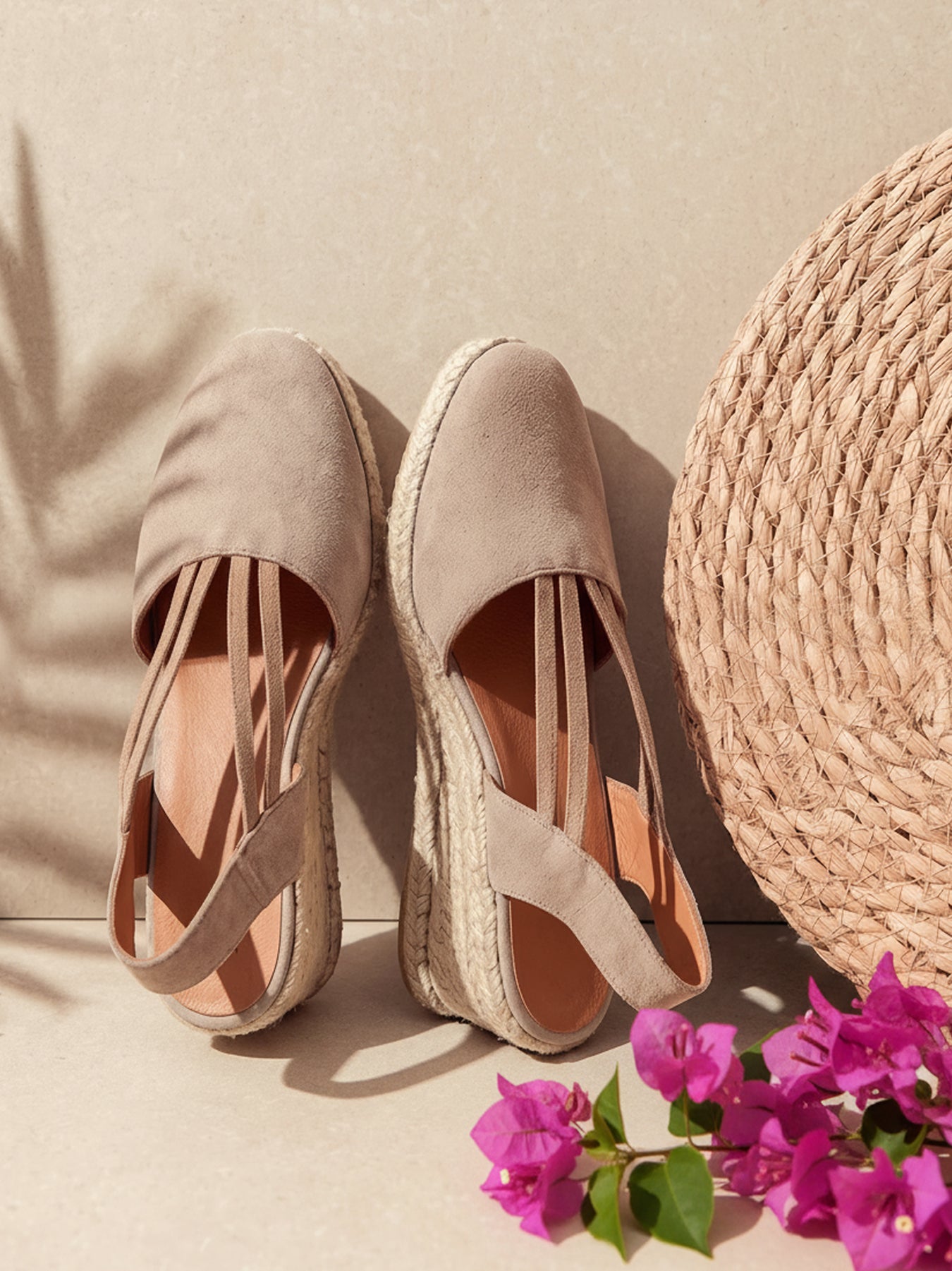 Malaga Wedge Espadrilles / Stone