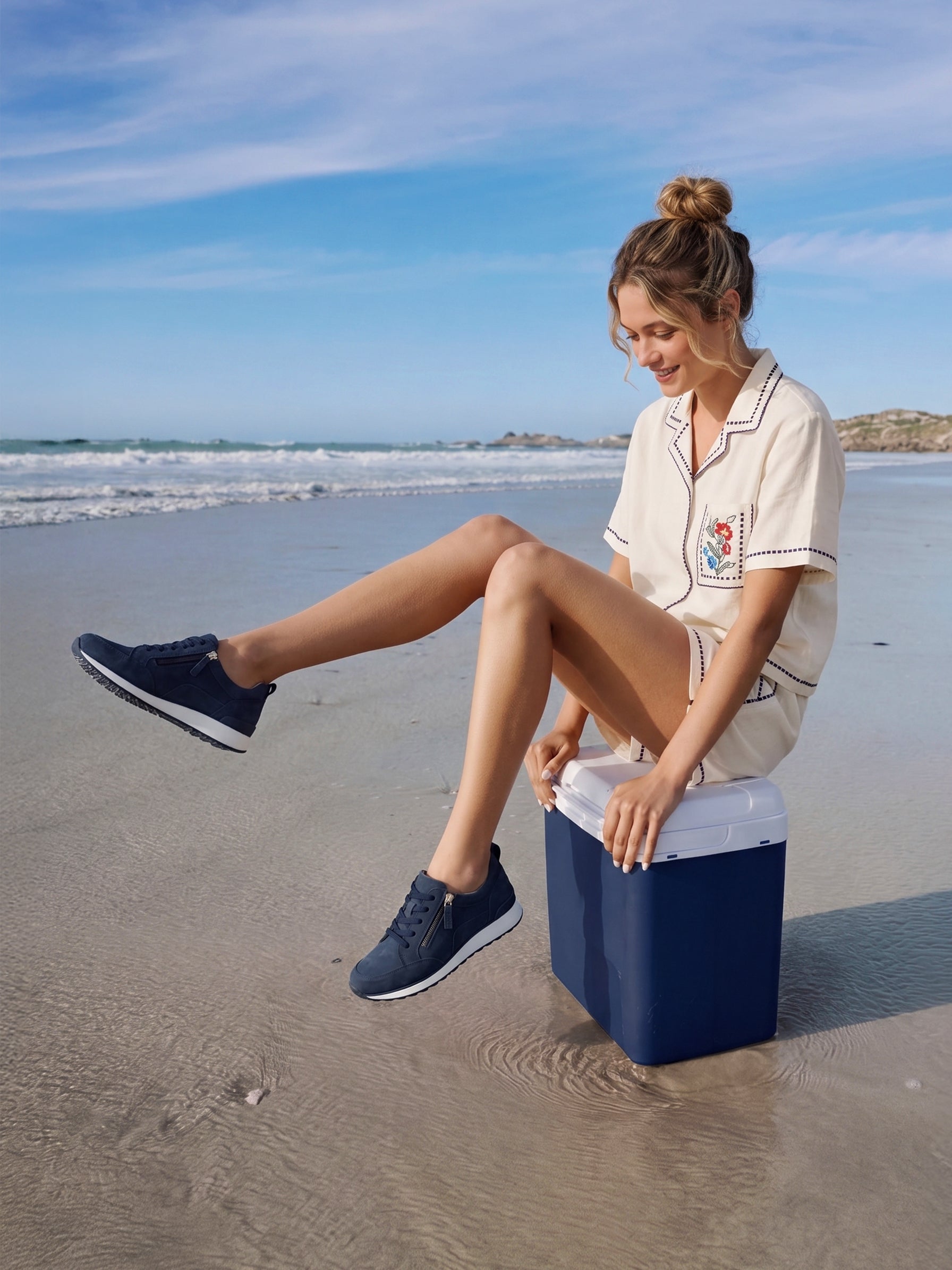 Navy Suede Sneakers