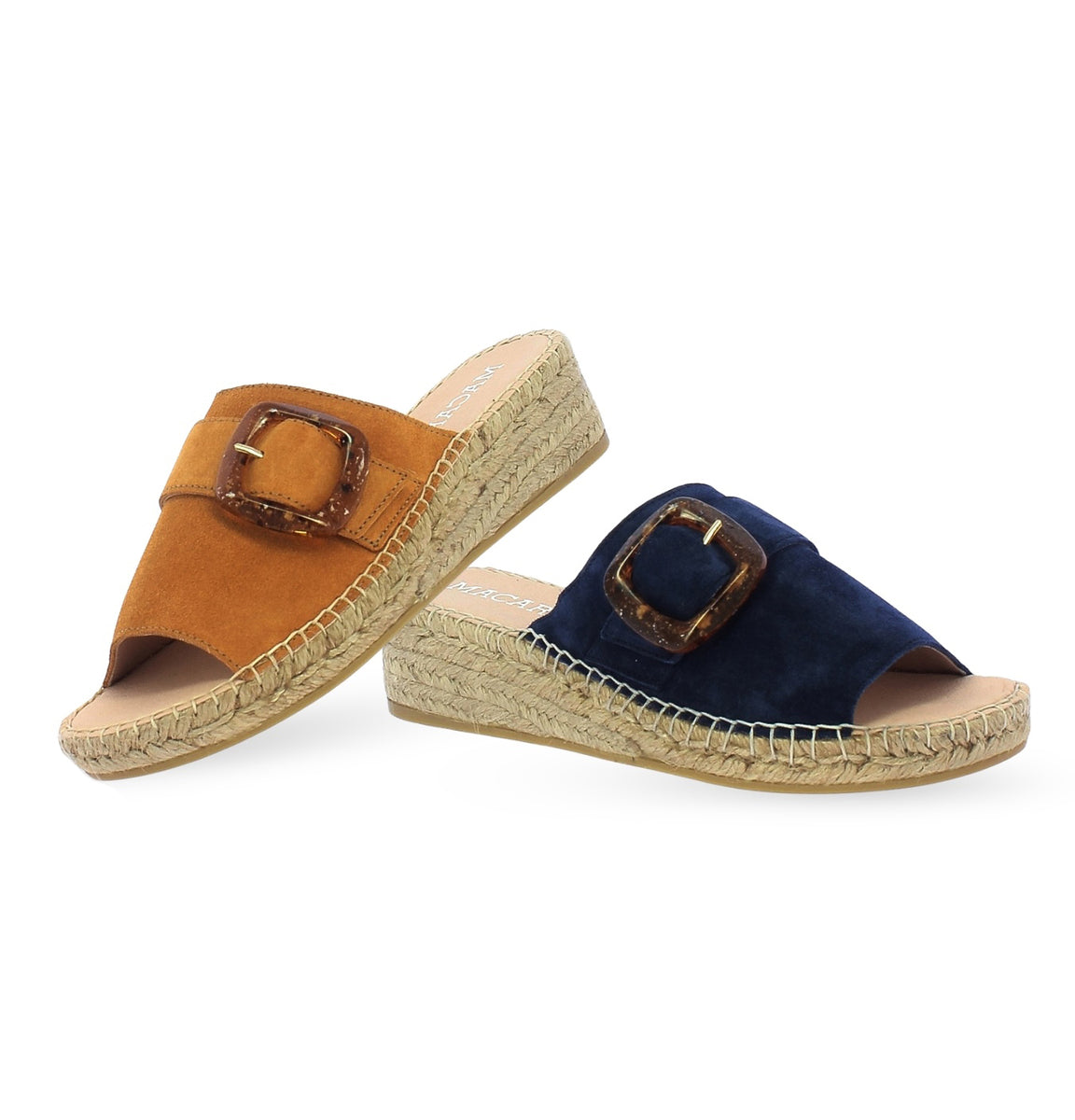 Palma Buckled Slides / Apricot