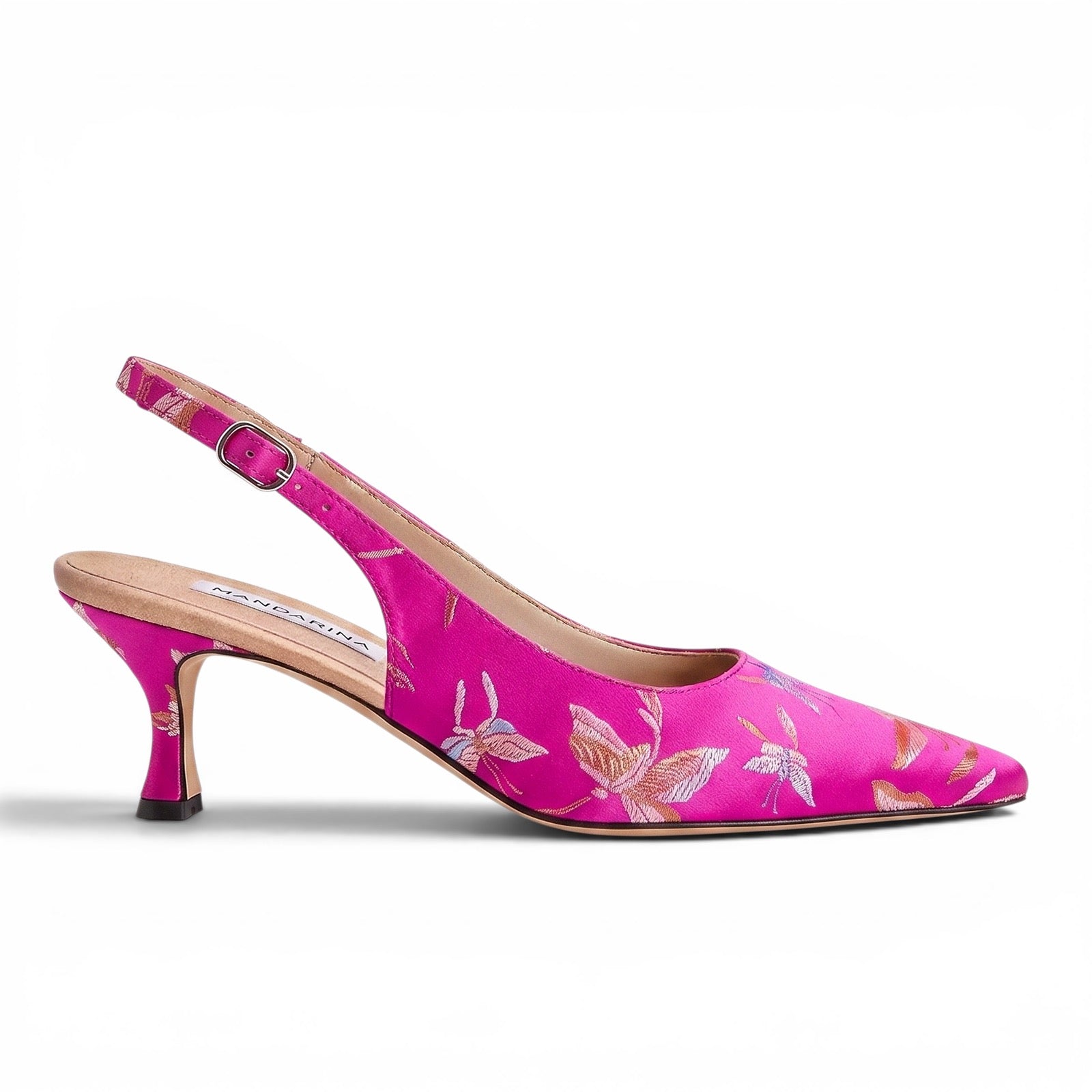 Pink Butterfly Slingbacks