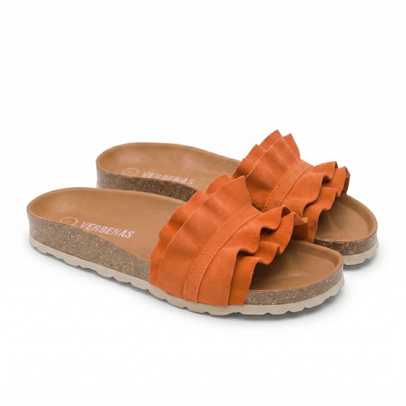 Coastal Breeze Ruffle Slider Sandals / Tiger