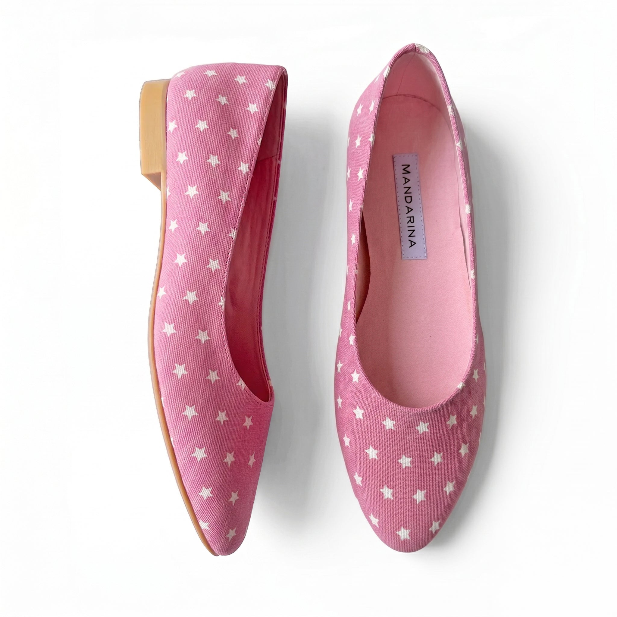 Pink Star ballet flats / factory seconds / UK5