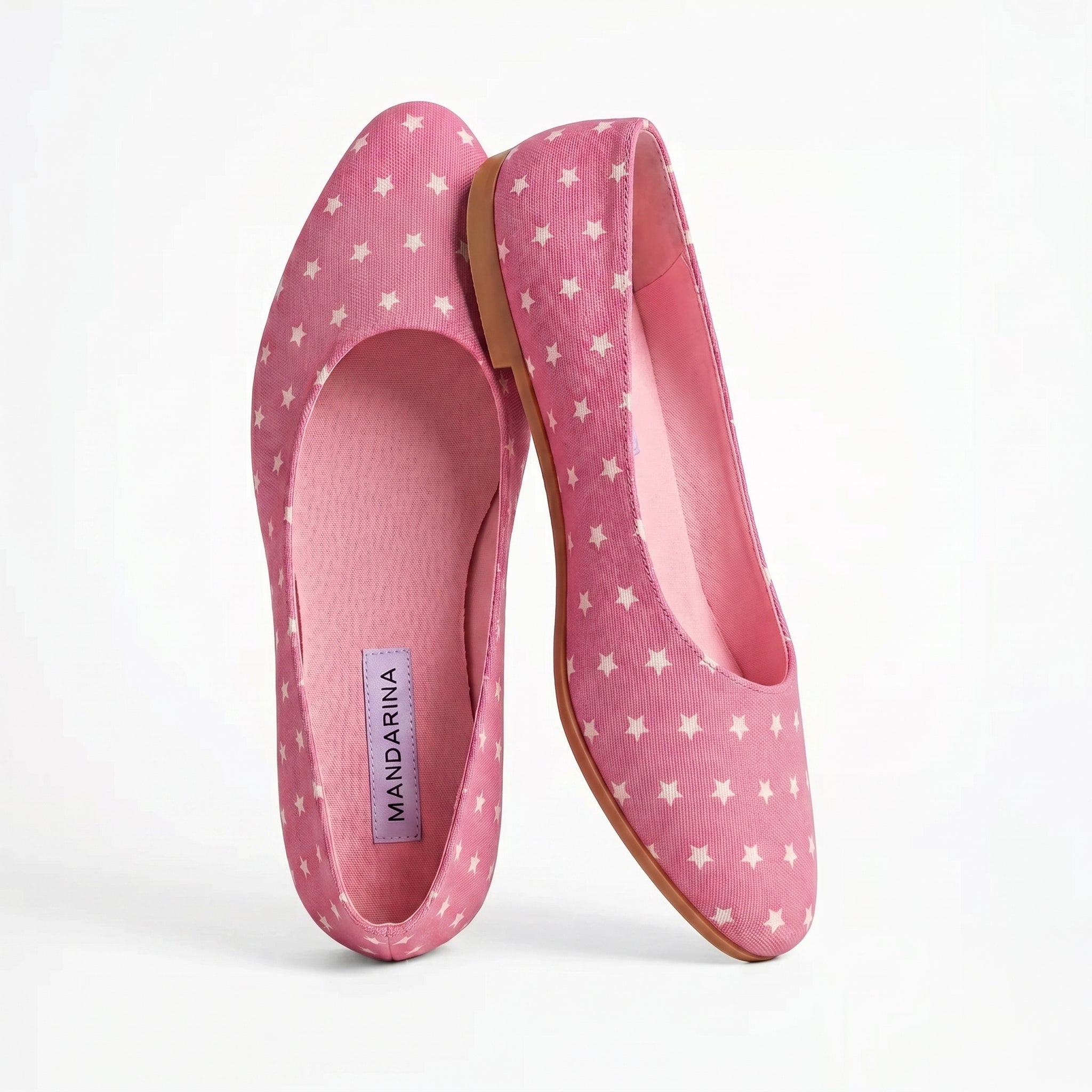 Pink Star ballet flats / factory seconds / UK5