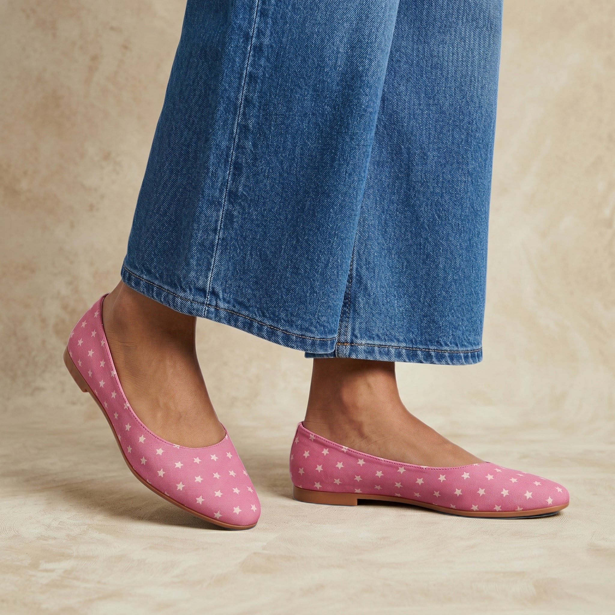Pink Star ballet flats / factory seconds / UK5