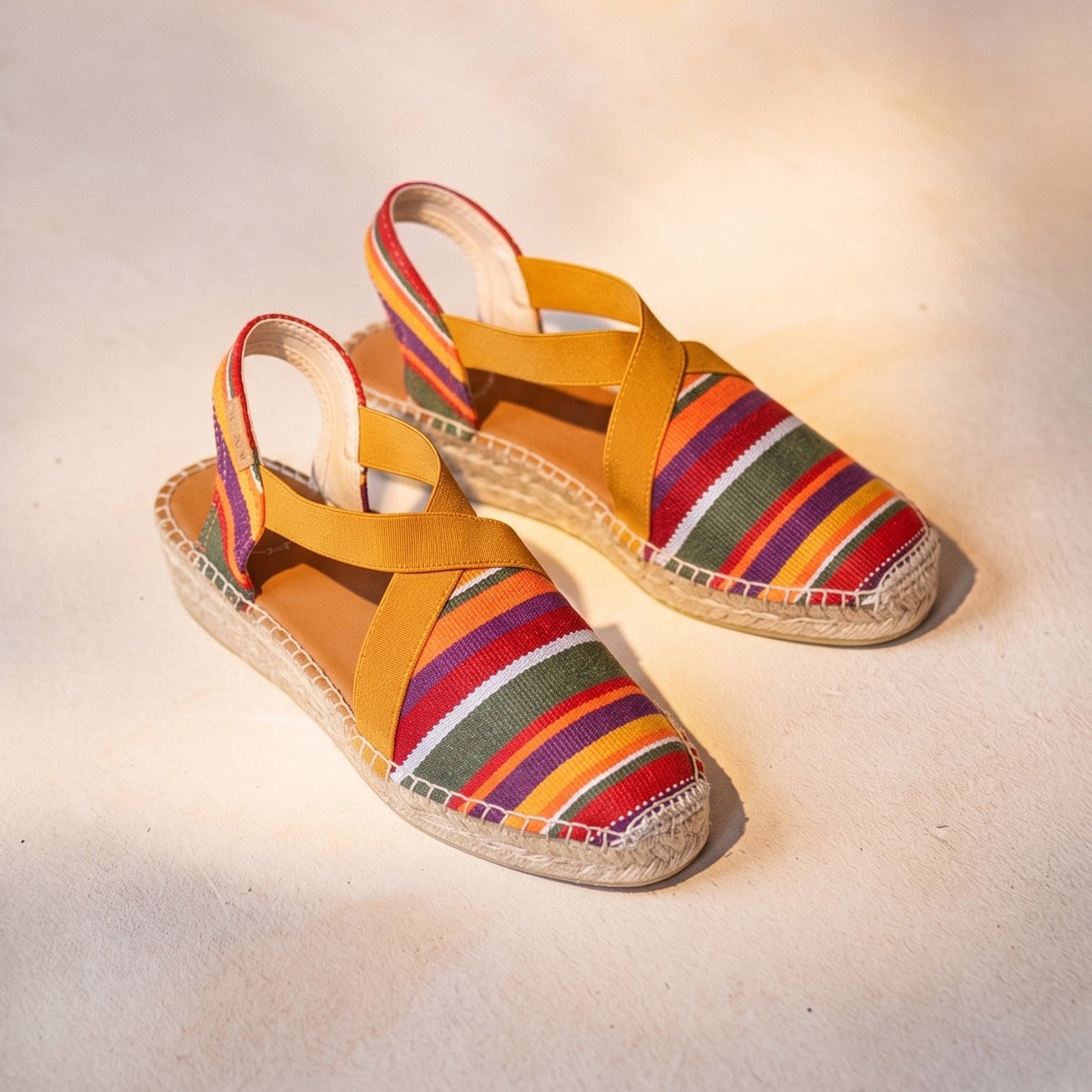 Sunset Stripe Wedge Espadrilles