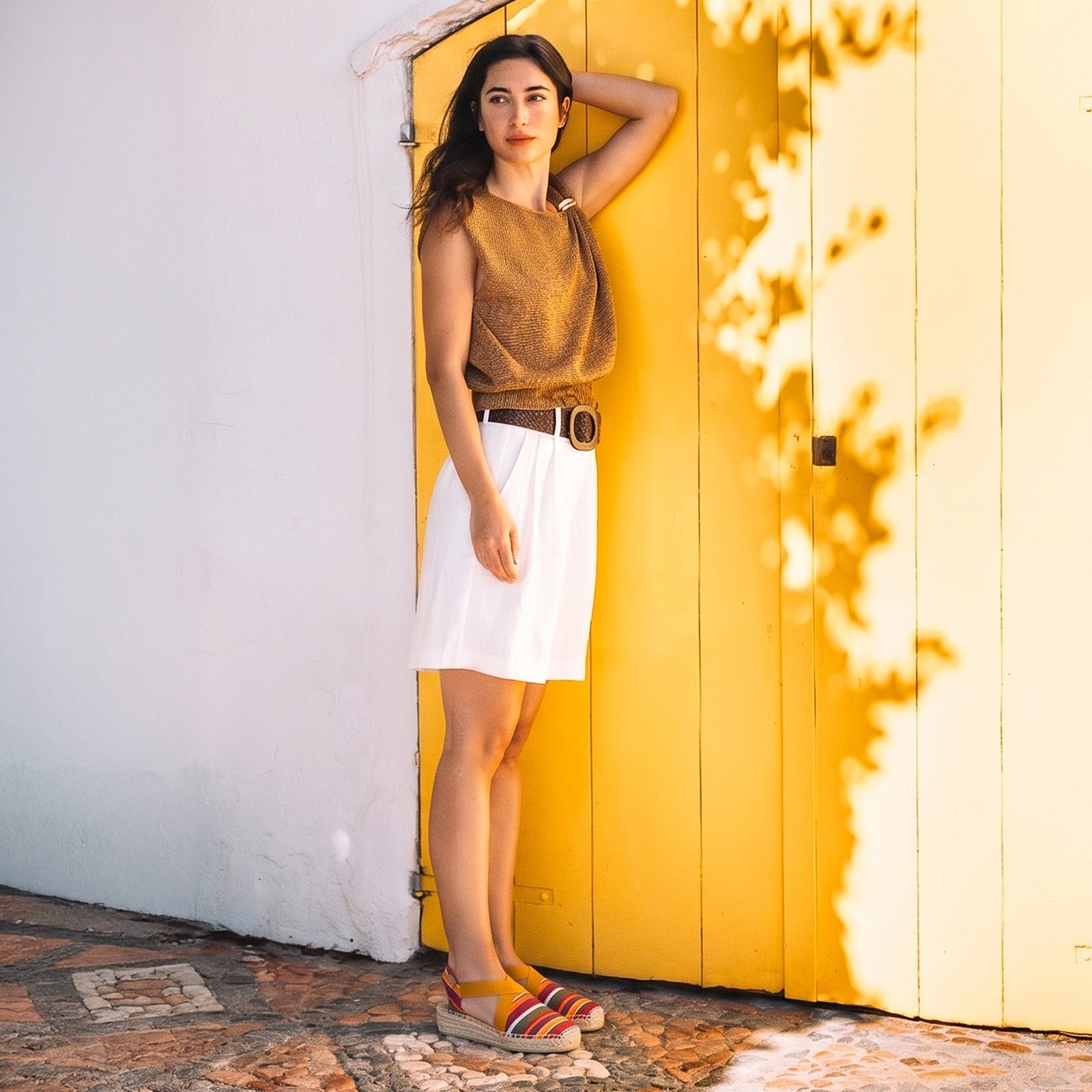Sunset Stripe Wedge Easpadrilles
