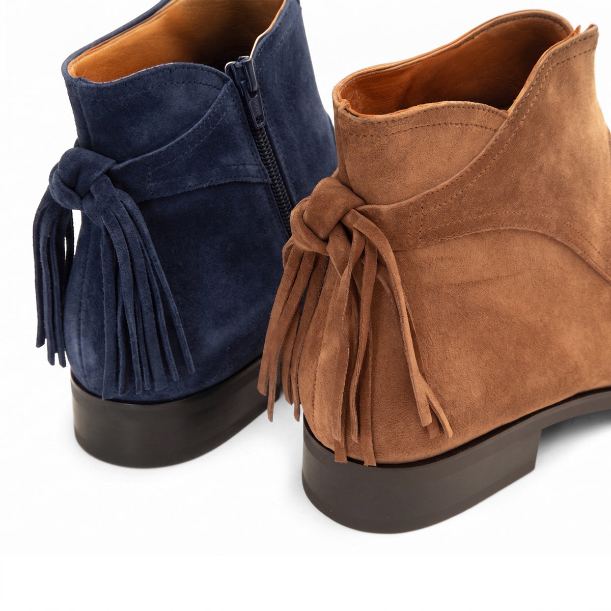 Trinny Tassel Boots / Navy Blue