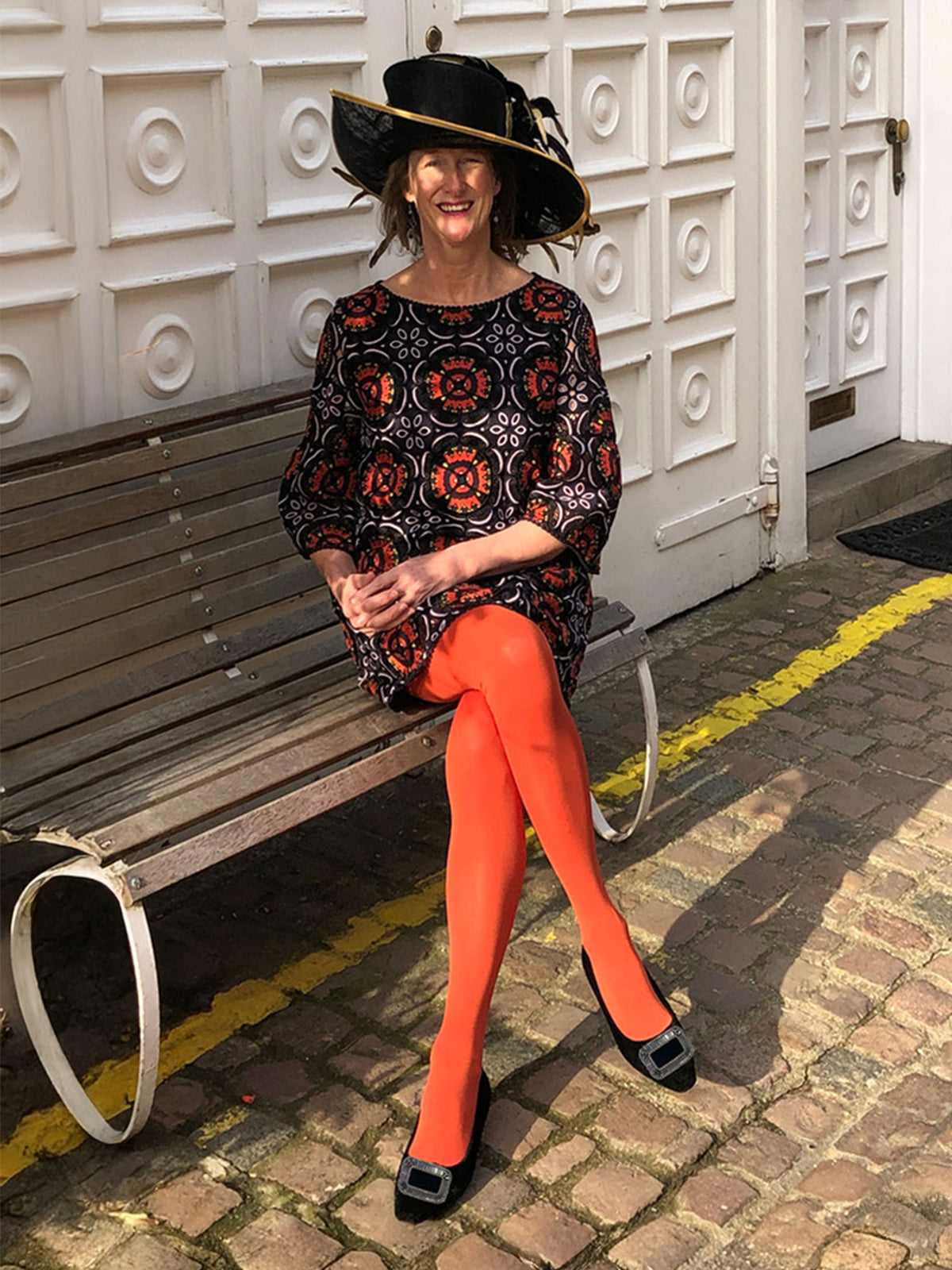 Black Diamanté Court Shoes