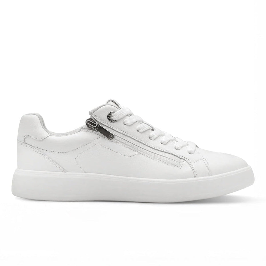 Basic All-White Leather Sneakers