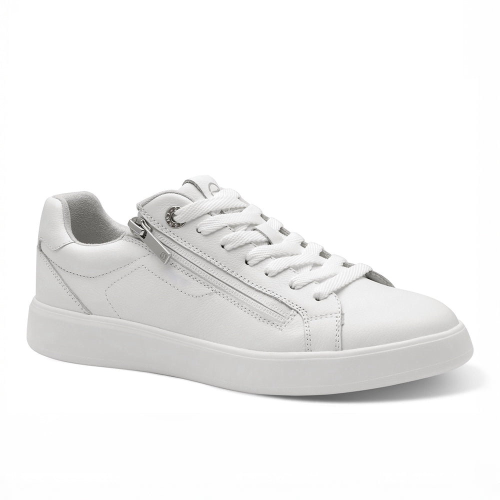 Basic All-White Leather Sneakers
