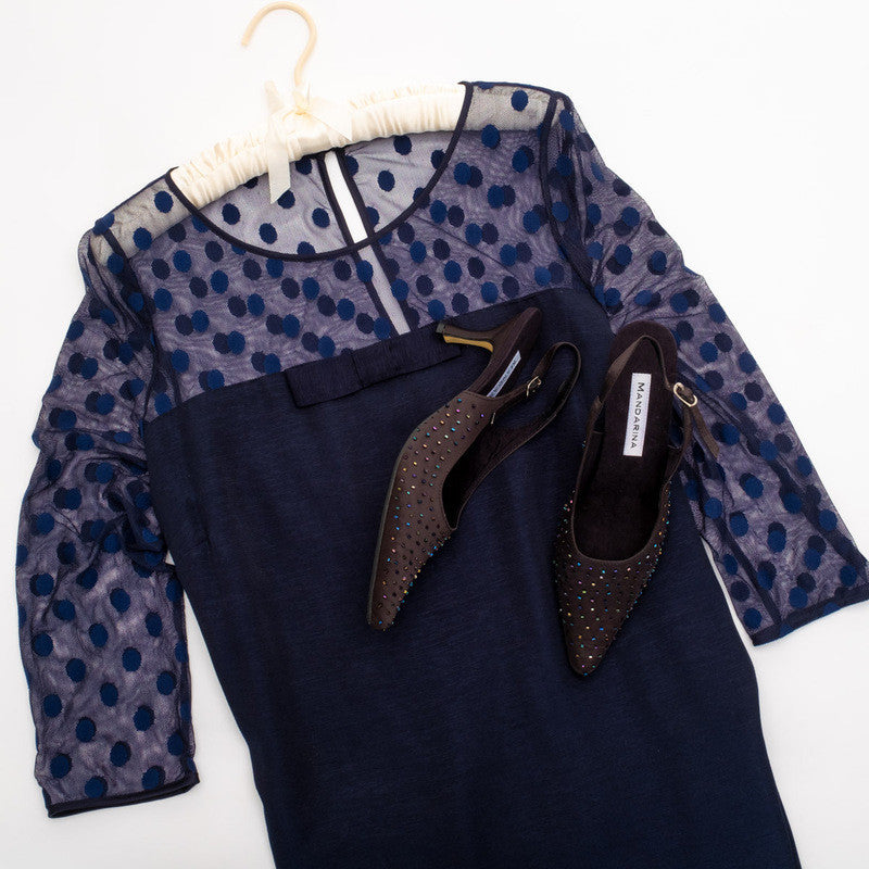 Alicia Beaded Evening Shoes / Black