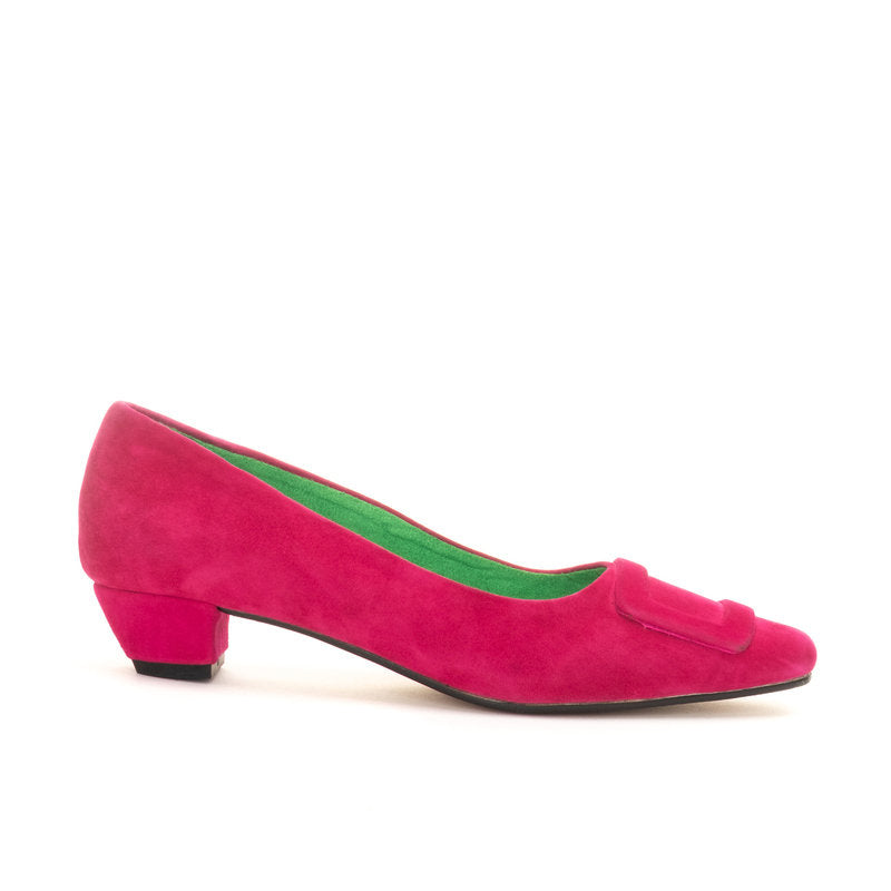 Pink Suede Court Shoes