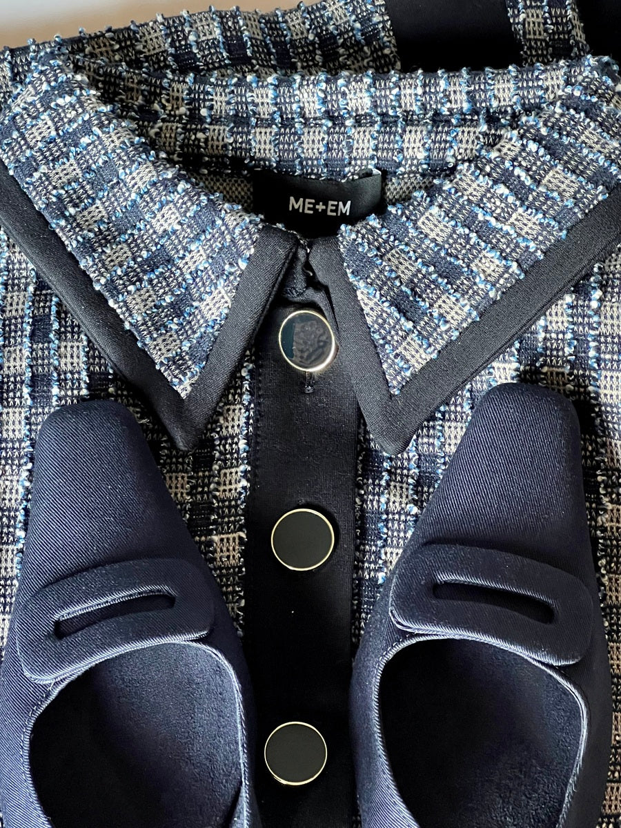 Nicole French Navy Slingbacks