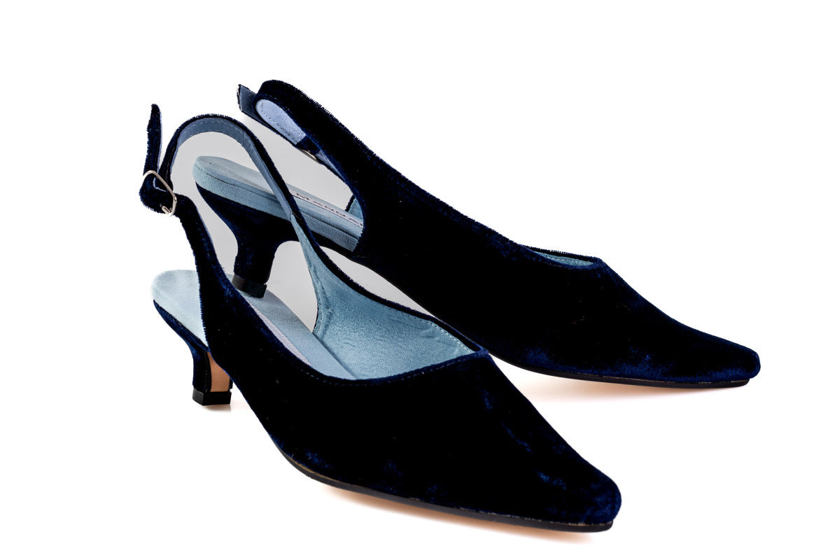 Venetia Kitten Heels / Navy