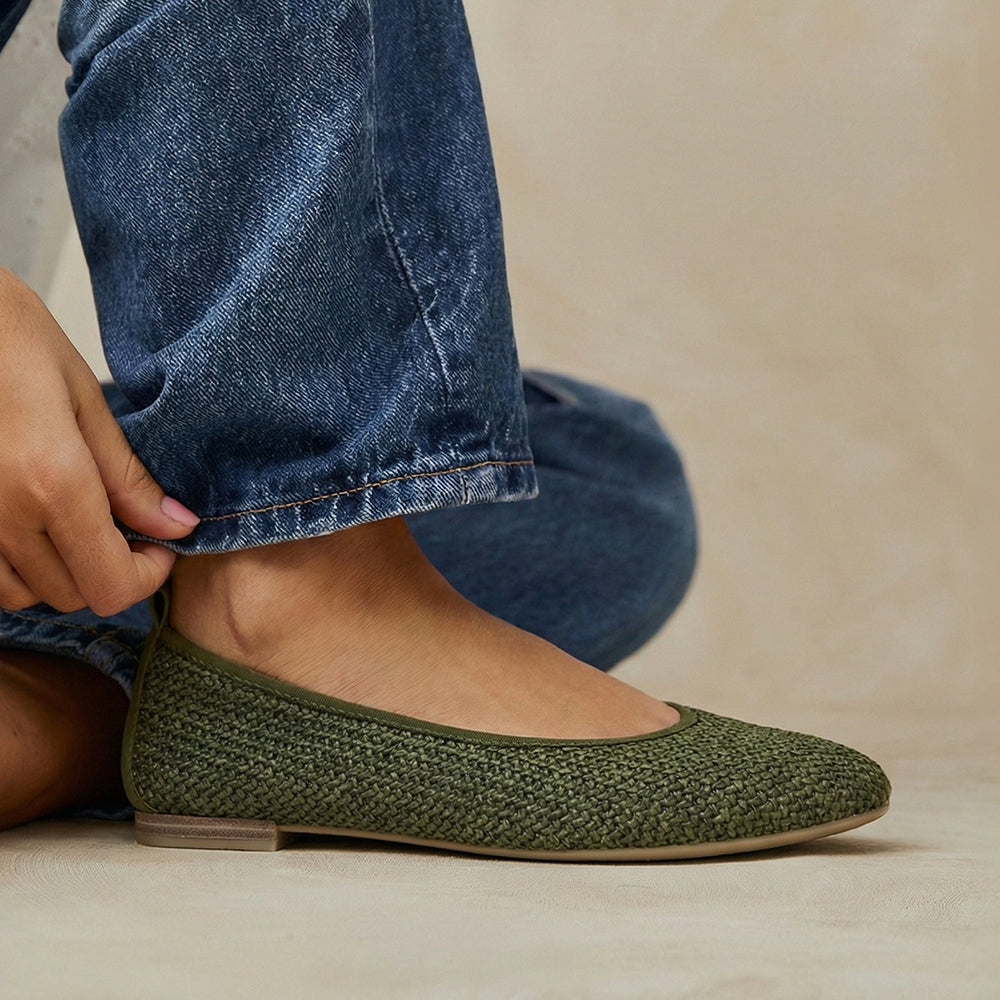 Olive Green Summer Pumps