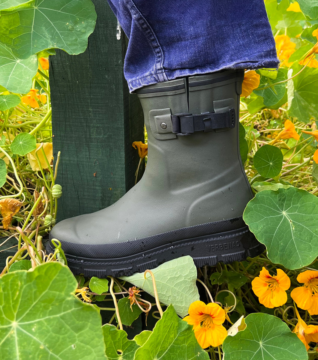 Khaki Fur Welly Boots